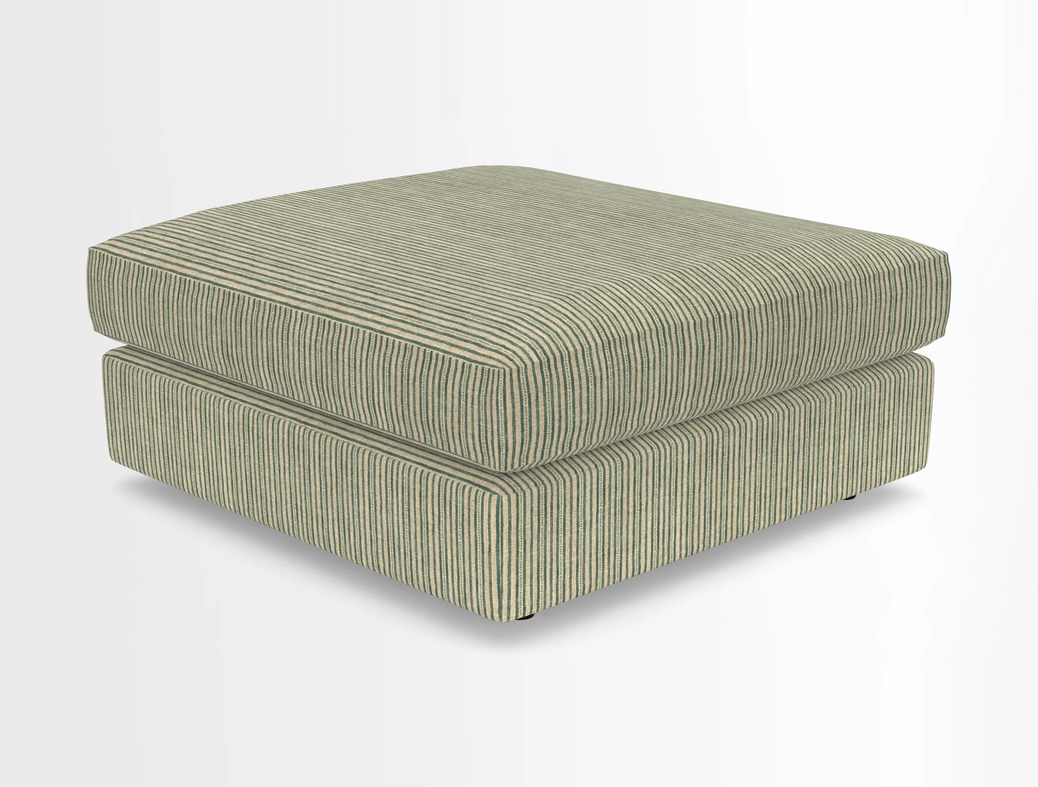 Slingsby fixed cover Footstool in Two Tone Plain Biscuit