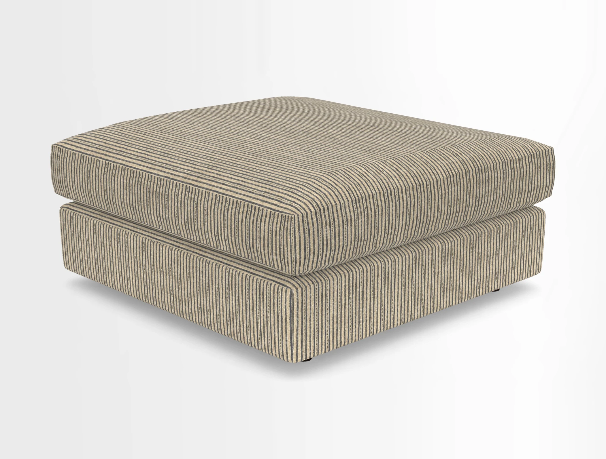 Slingsby fixed cover Footstool in Two Tone Plain Biscuit