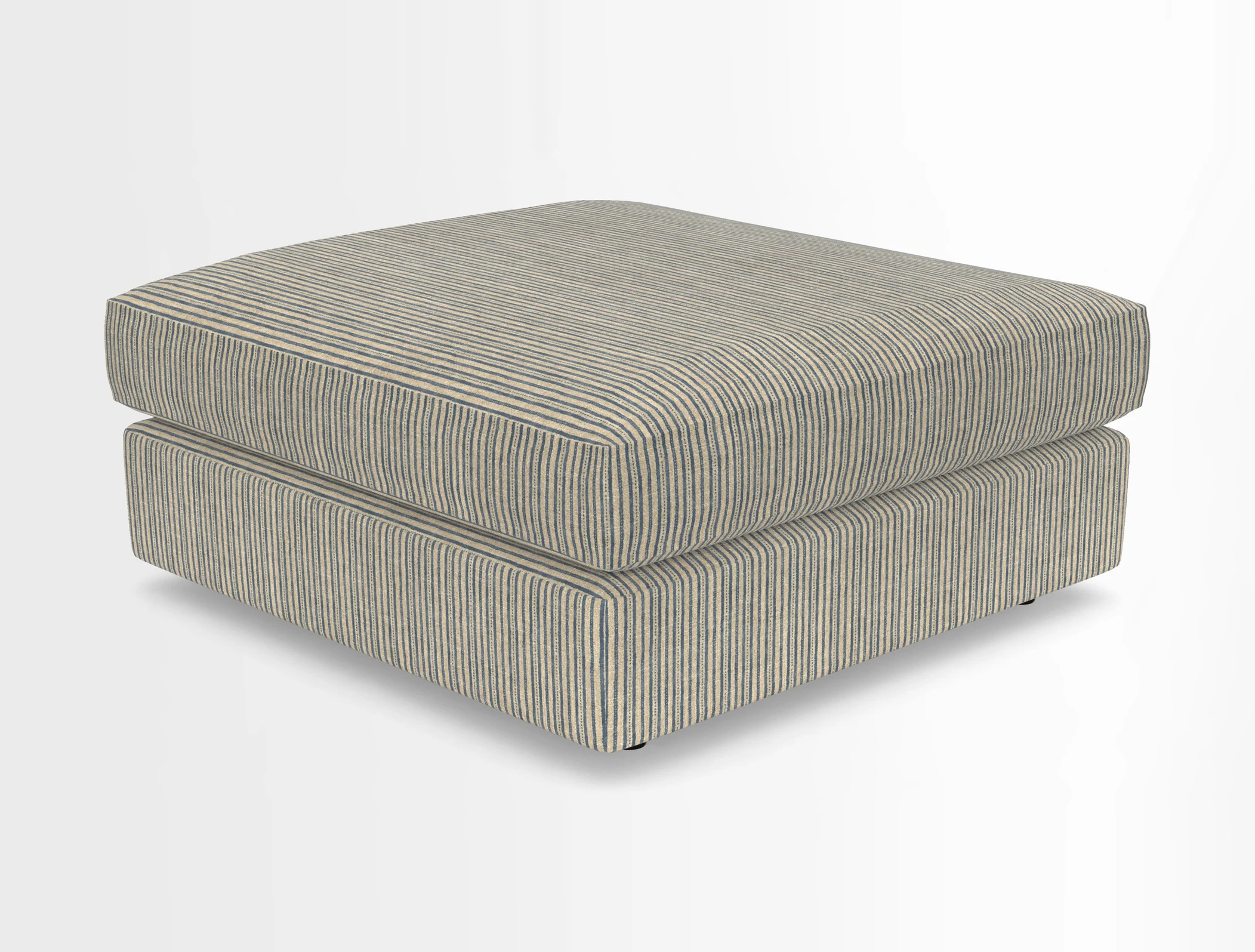 Slingsby fixed cover Footstool in Two Tone Plain Biscuit
