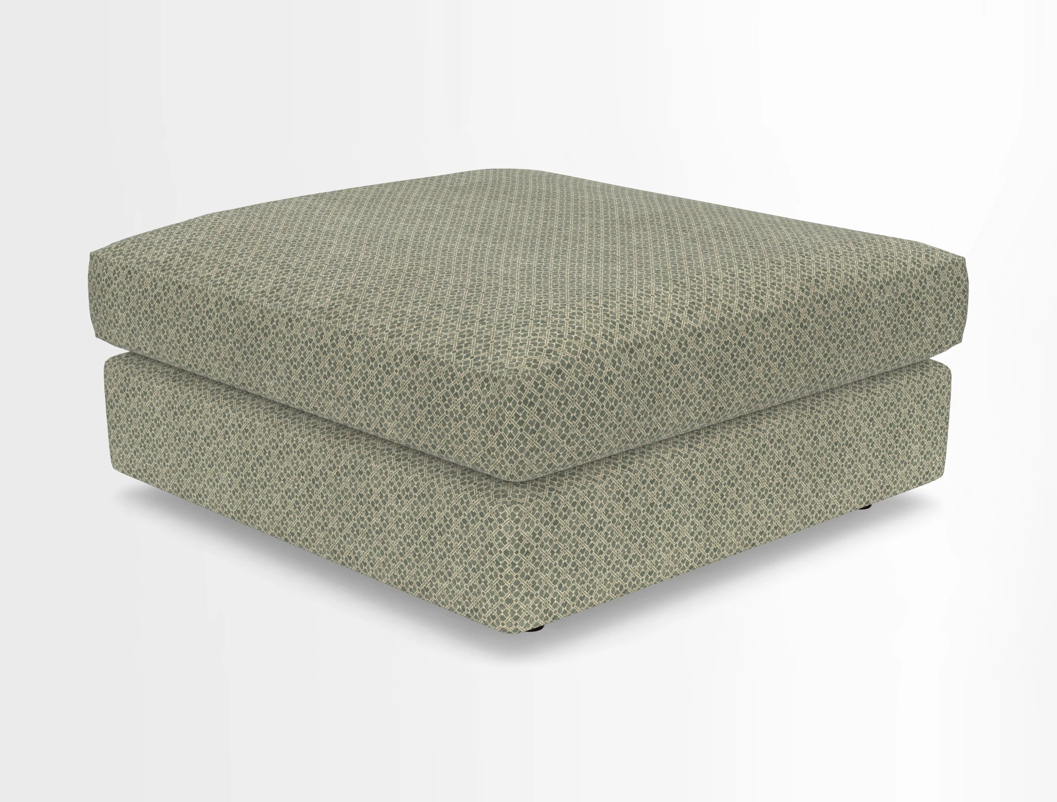 Slingsby fixed cover Footstool in Two Tone Plain Biscuit