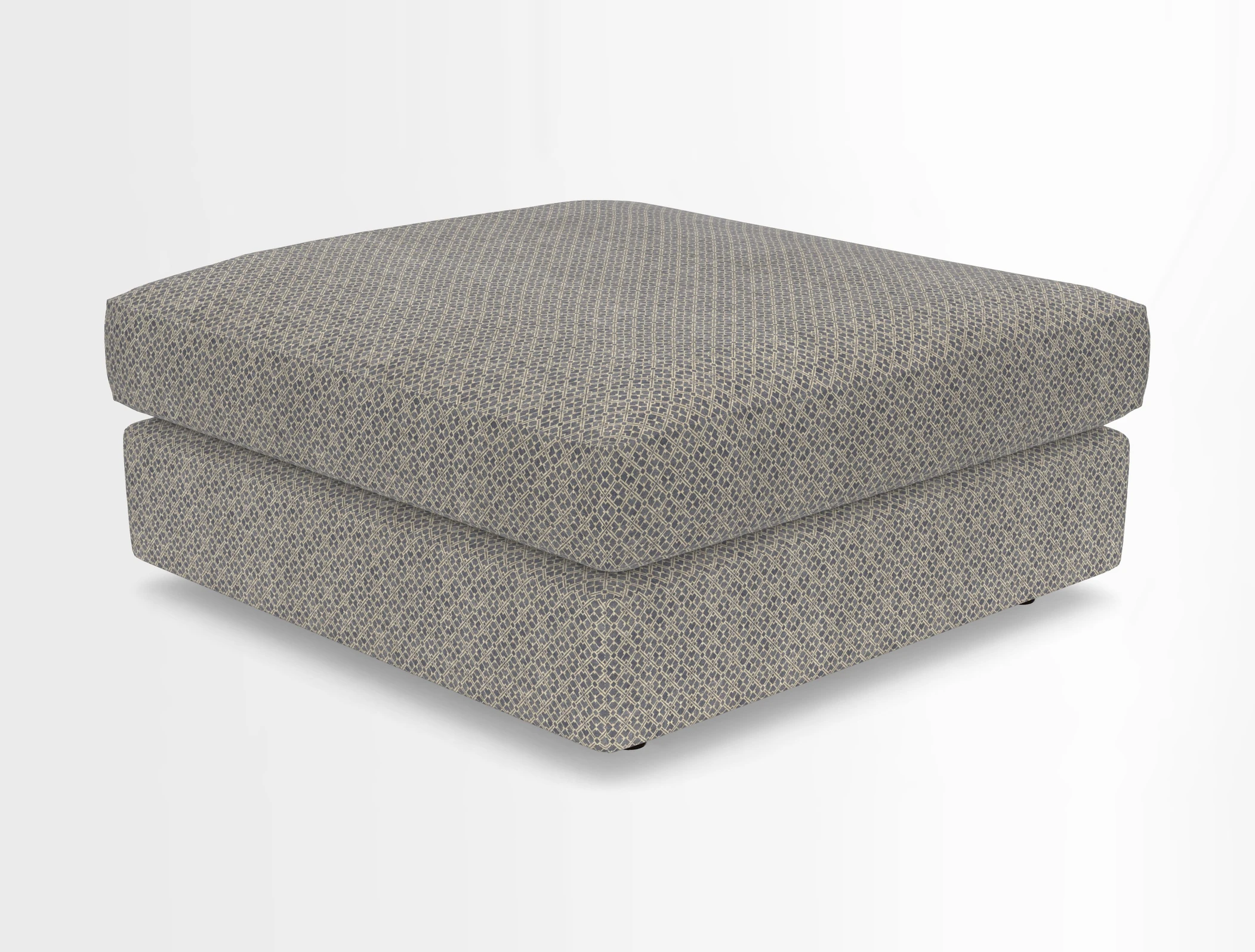 Slingsby fixed cover Footstool in Two Tone Plain Biscuit