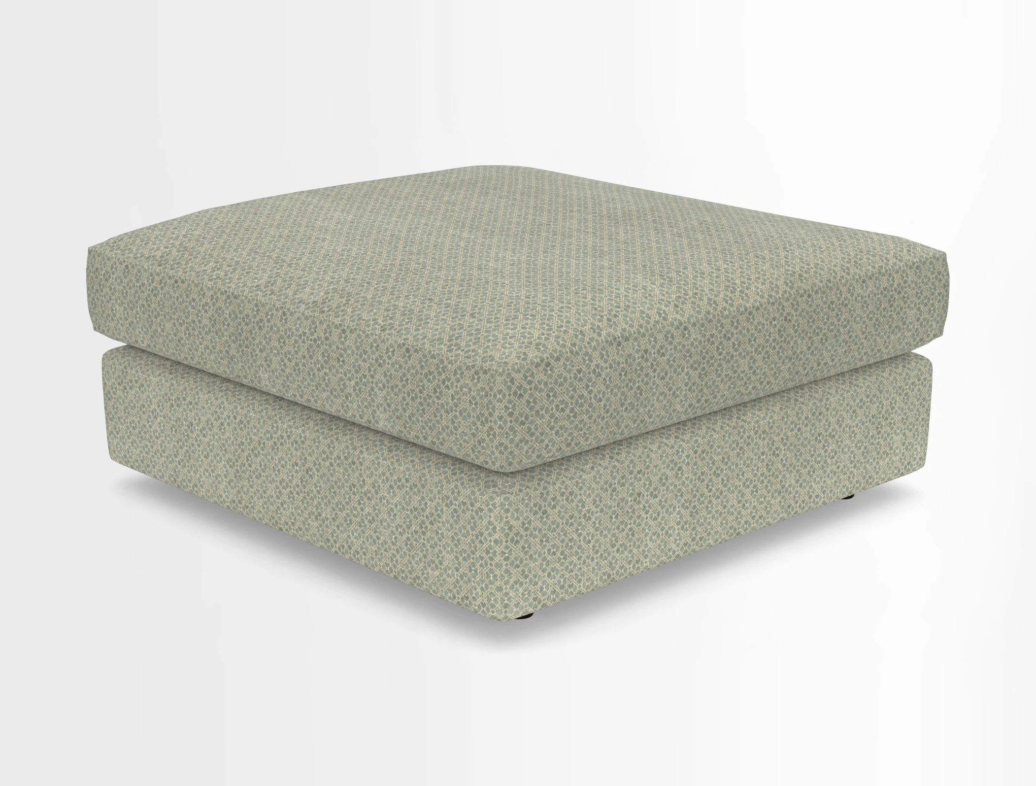 Slingsby fixed cover Footstool in Two Tone Plain Biscuit