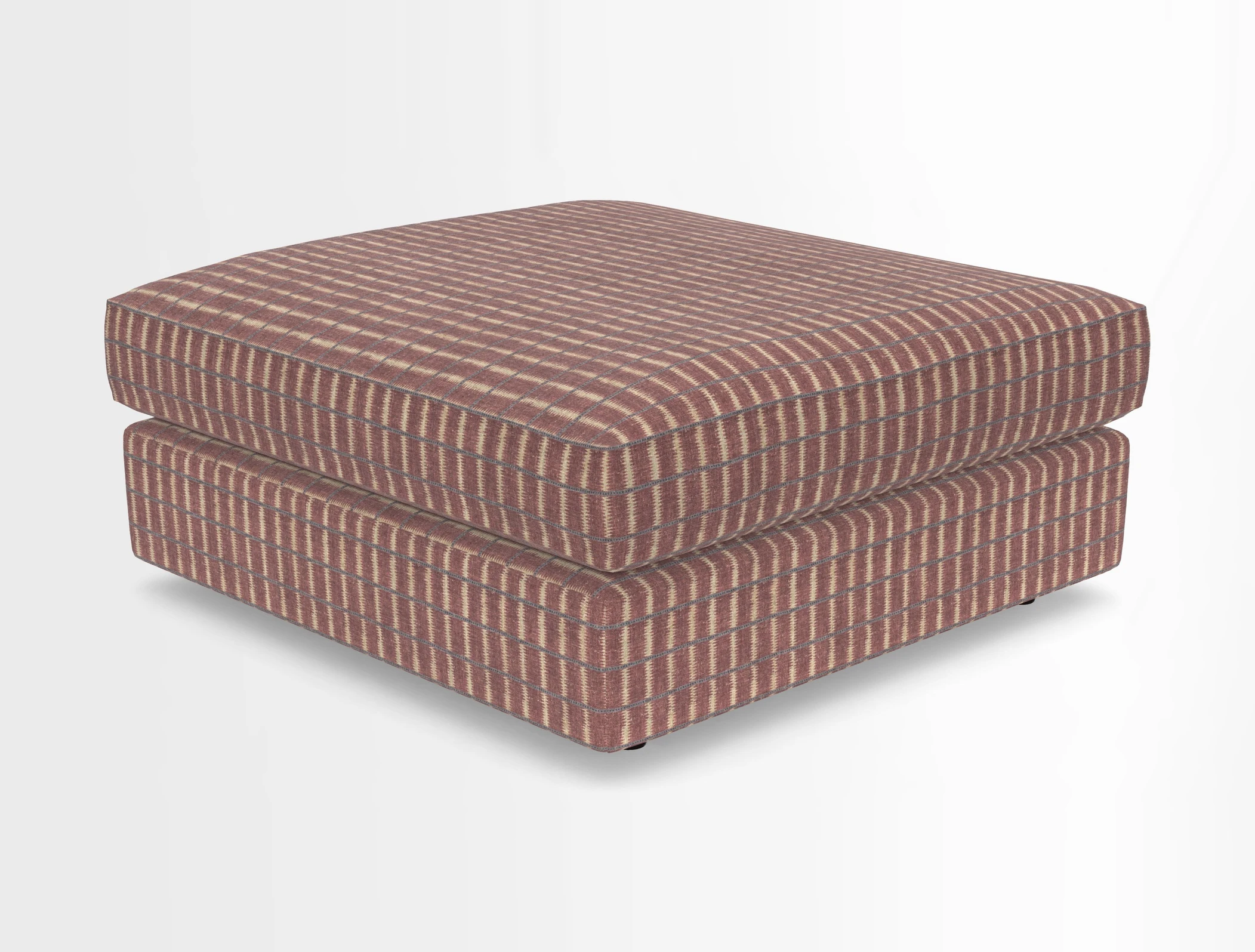 Slingsby fixed cover Footstool in Two Tone Plain Biscuit