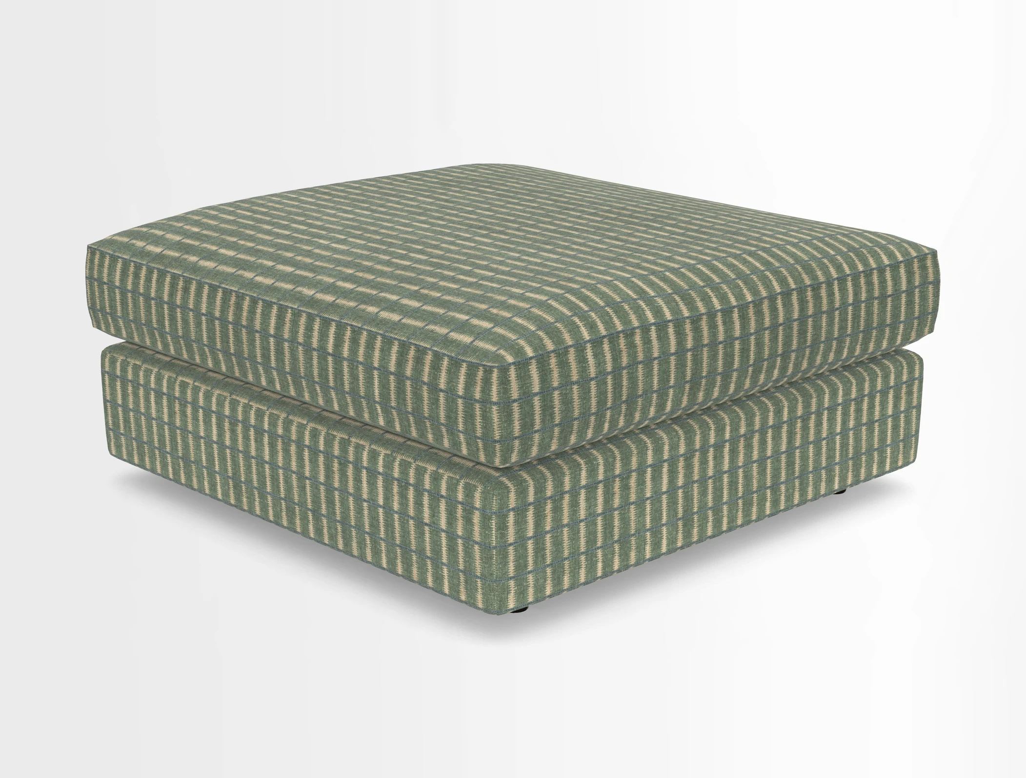 Slingsby fixed cover Footstool in Two Tone Plain Biscuit