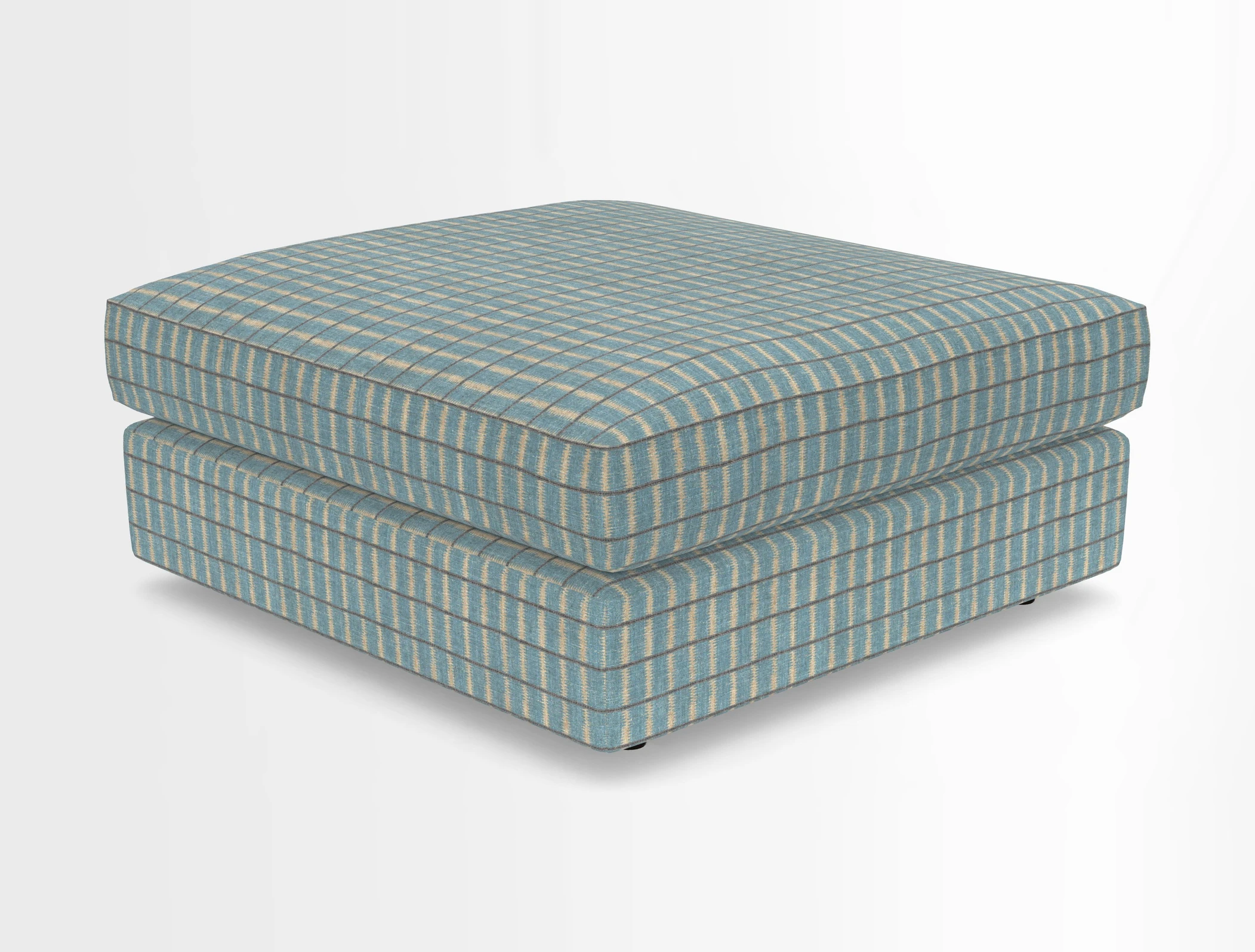 Slingsby fixed cover Footstool in Two Tone Plain Biscuit