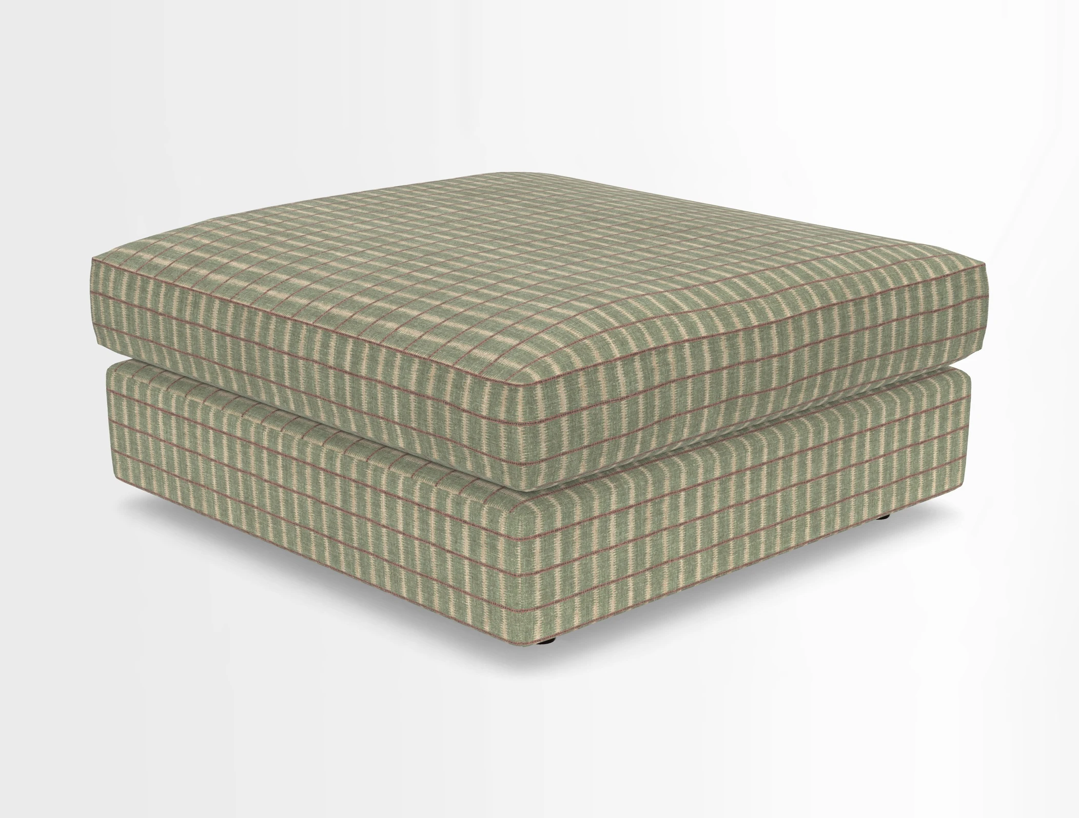 Slingsby fixed cover Footstool in Two Tone Plain Biscuit