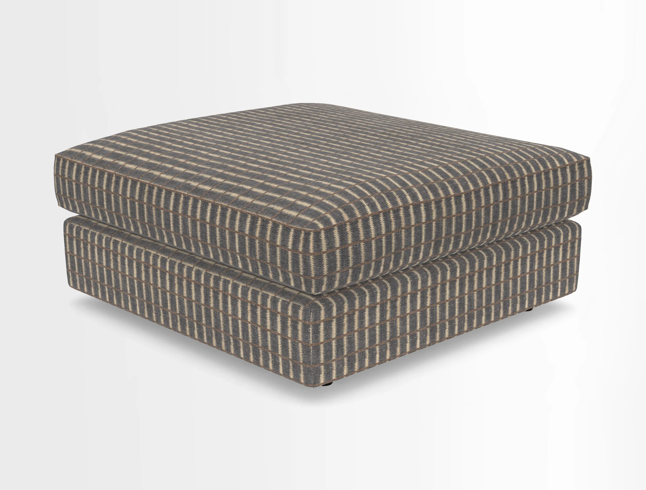 Slingsby fixed cover Footstool in Two Tone Plain Biscuit