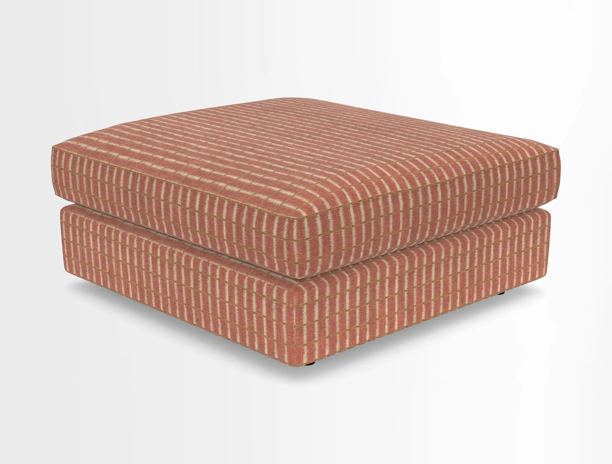 Slingsby fixed cover Footstool in Two Tone Plain Biscuit
