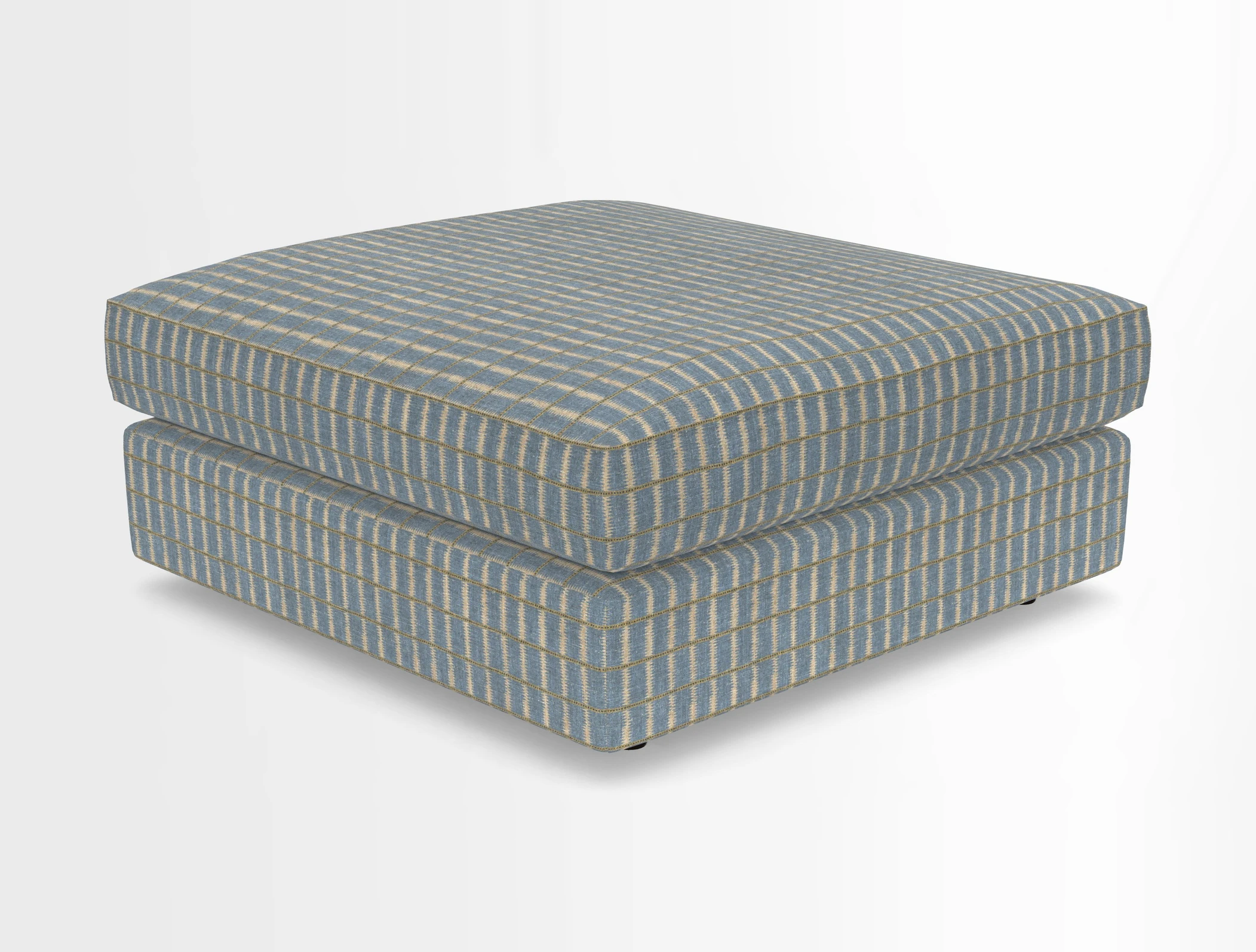 Slingsby fixed cover Footstool in Two Tone Plain Biscuit
