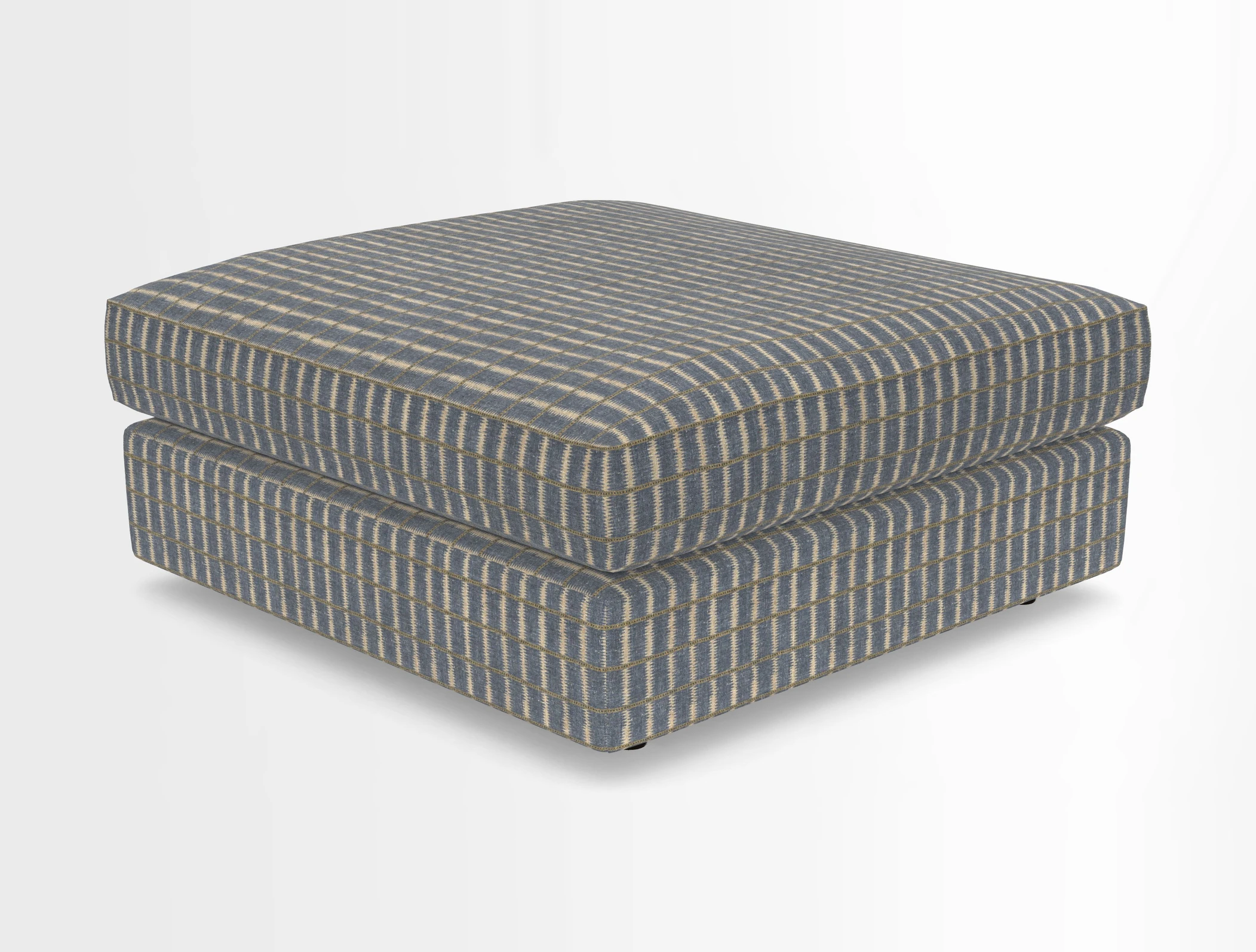 Slingsby fixed cover Footstool in Two Tone Plain Biscuit