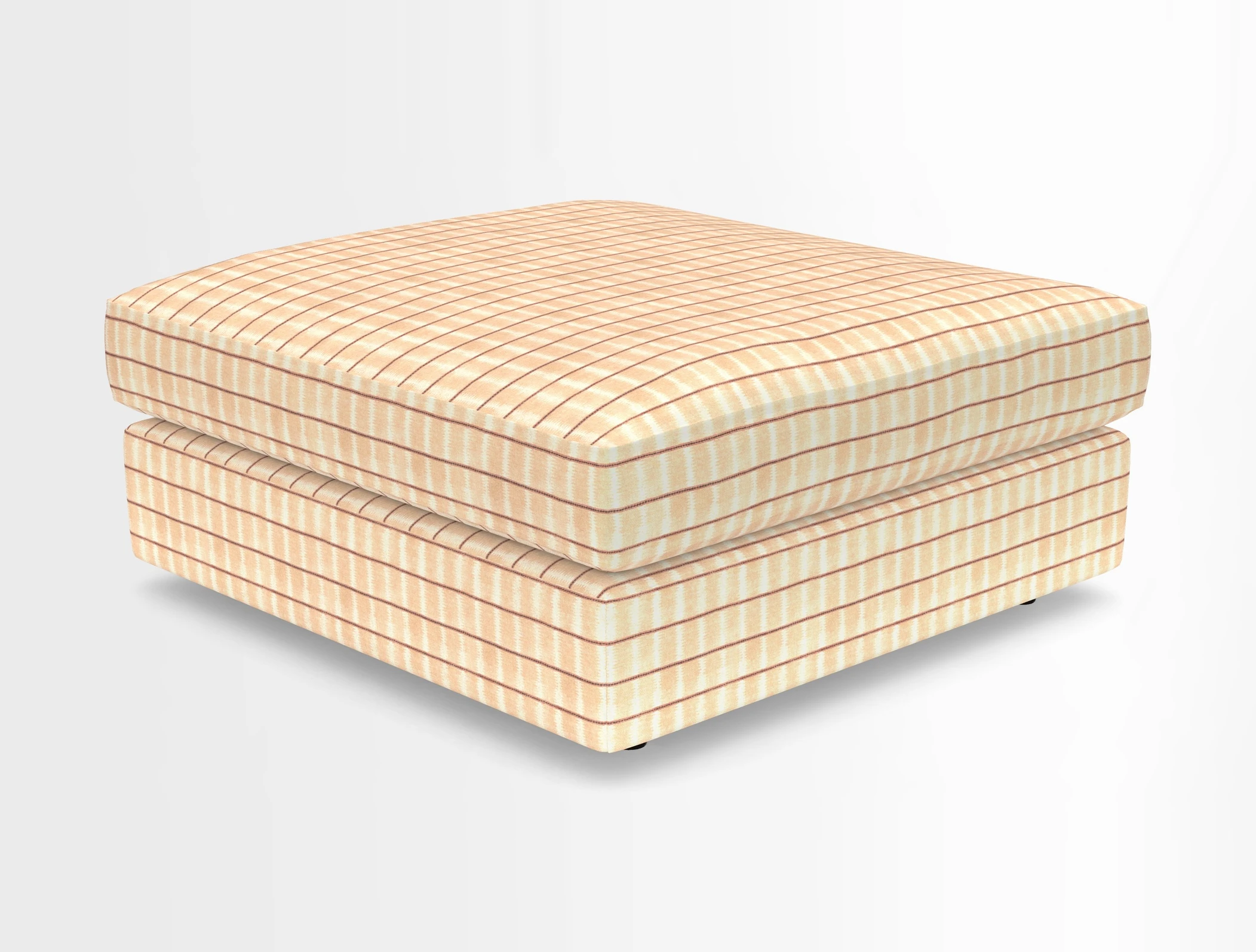 Slingsby fixed cover Footstool in Two Tone Plain Biscuit