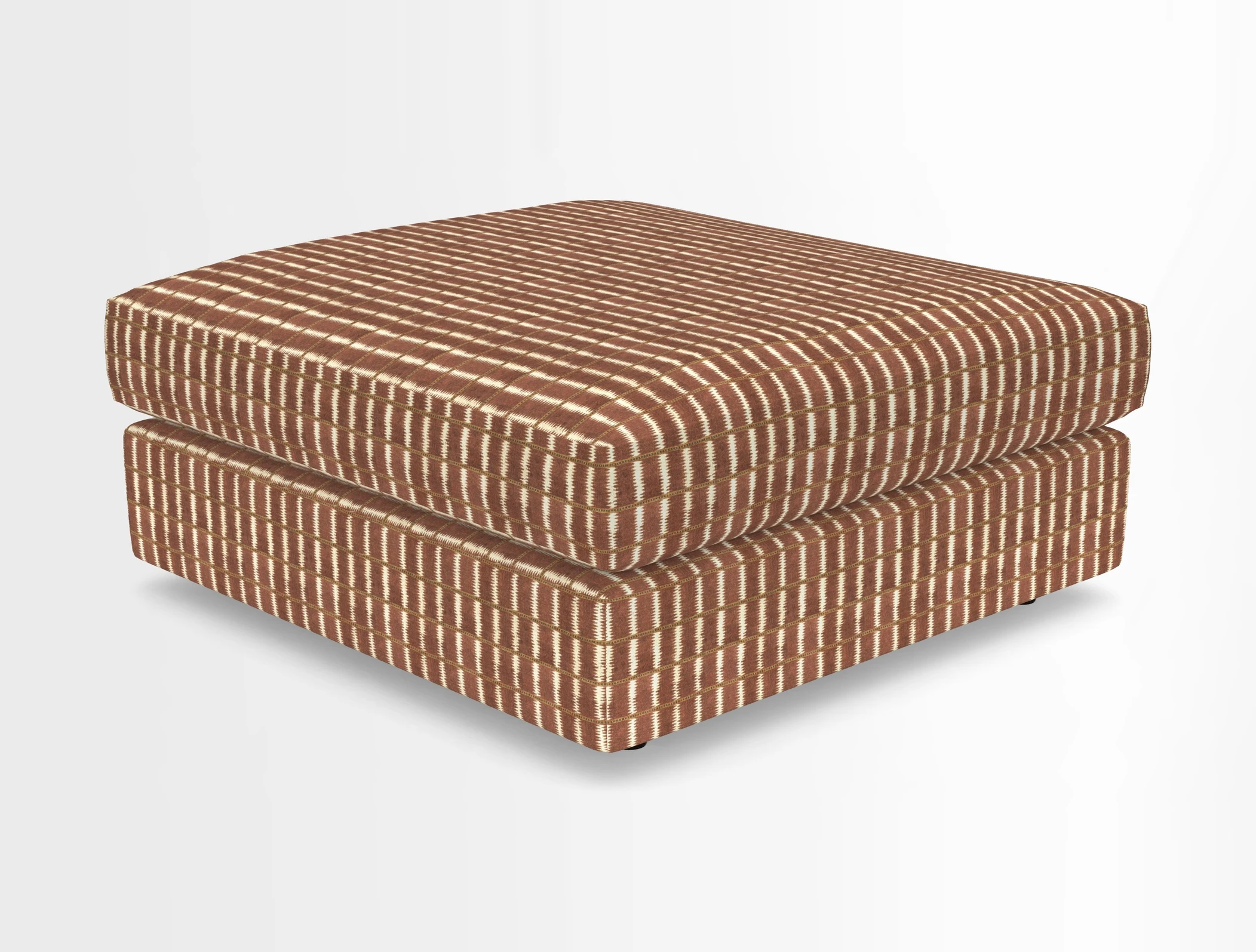 Slingsby fixed cover Footstool in Two Tone Plain Biscuit