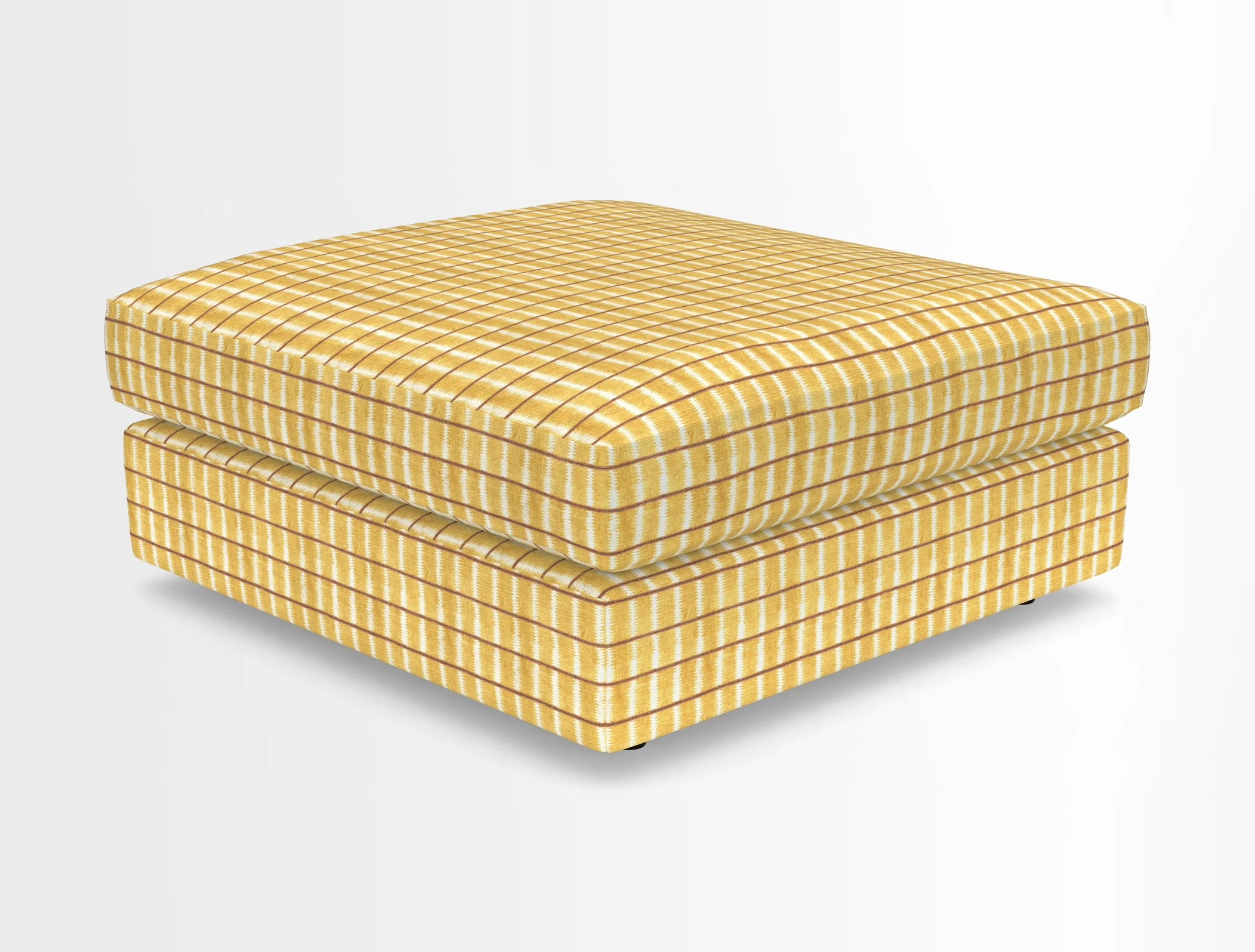 Slingsby fixed cover Footstool in Two Tone Plain Biscuit