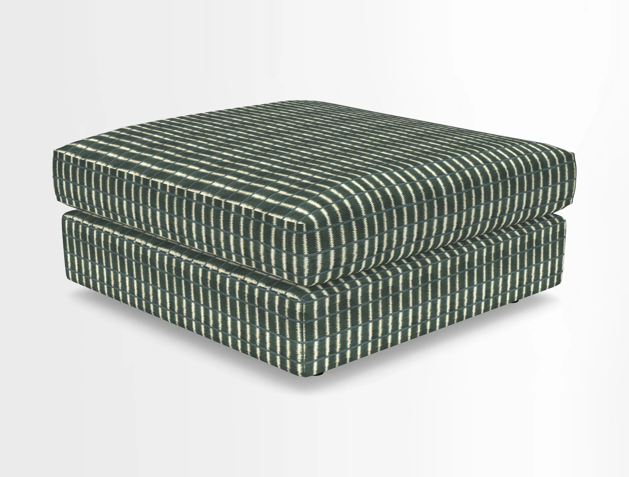 Slingsby fixed cover Footstool in Two Tone Plain Biscuit