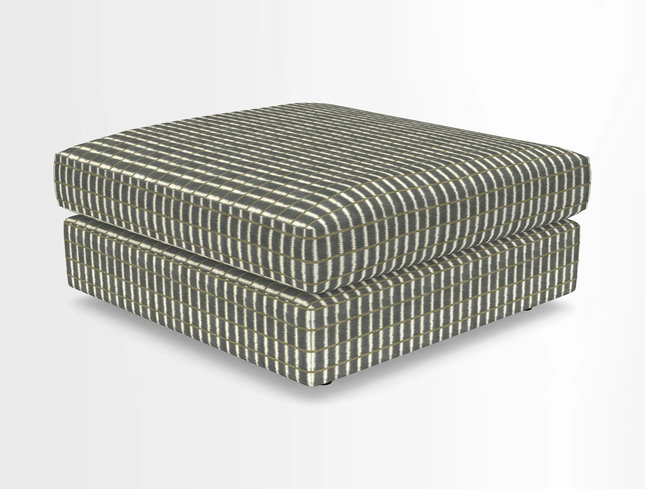 Slingsby fixed cover Footstool in Two Tone Plain Biscuit