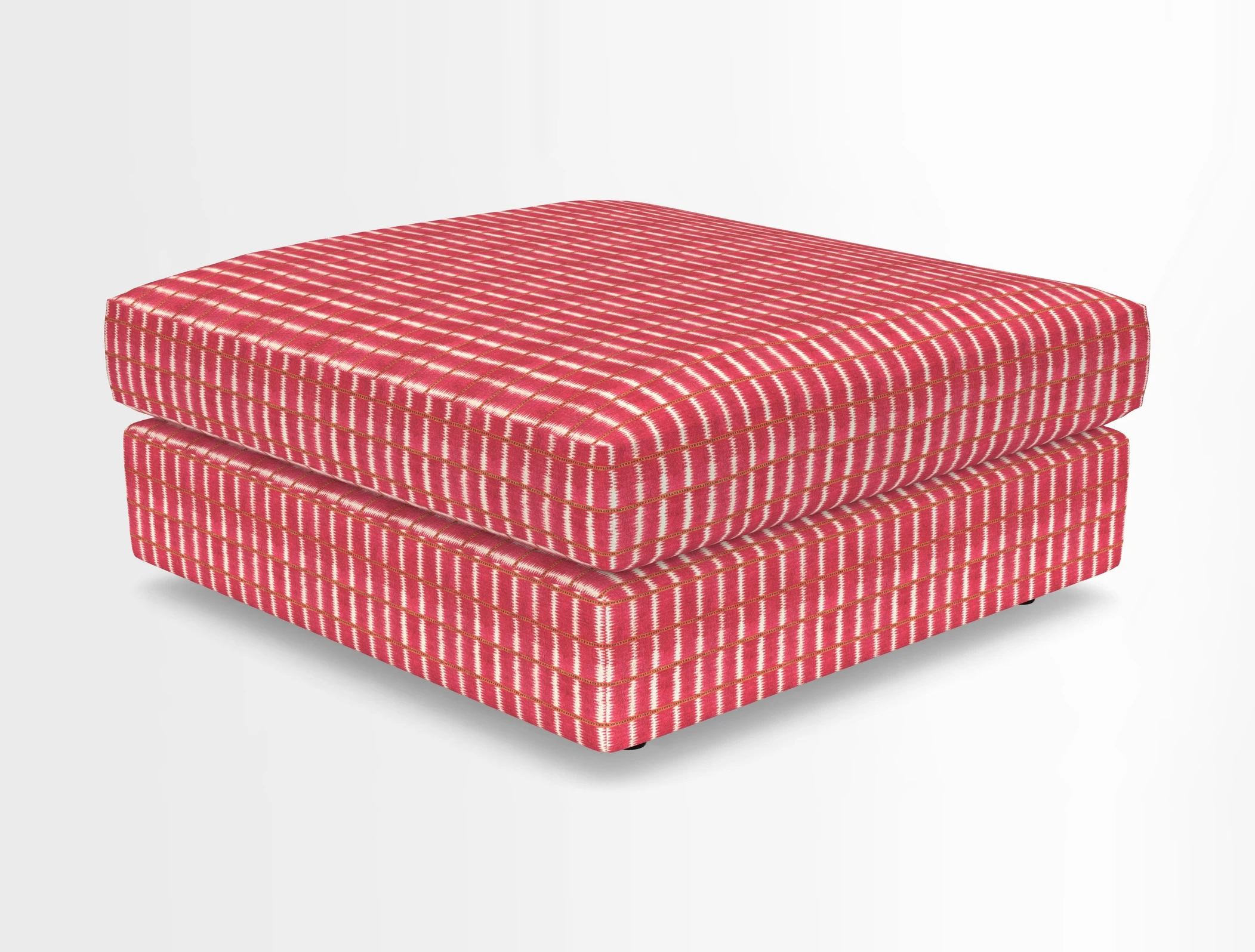 Slingsby fixed cover Footstool in Two Tone Plain Biscuit