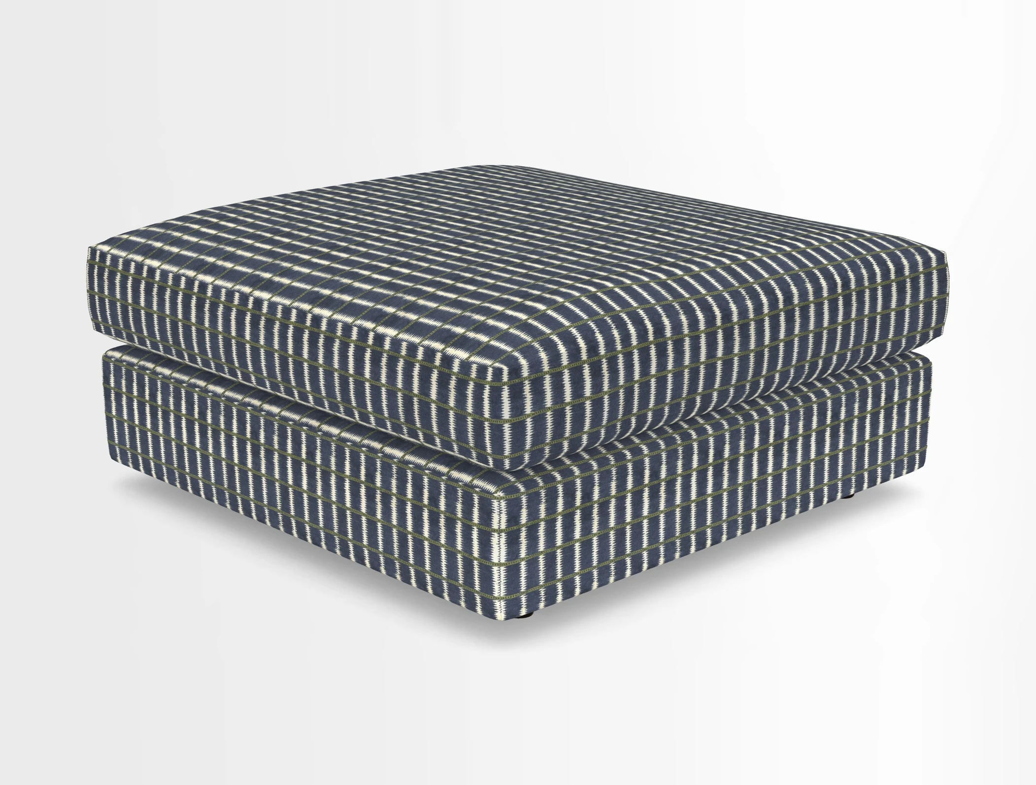 Slingsby fixed cover Footstool in Two Tone Plain Biscuit
