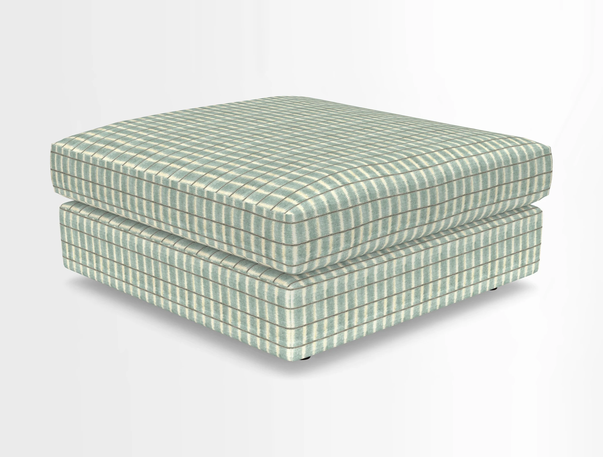 Slingsby fixed cover Footstool in Two Tone Plain Biscuit