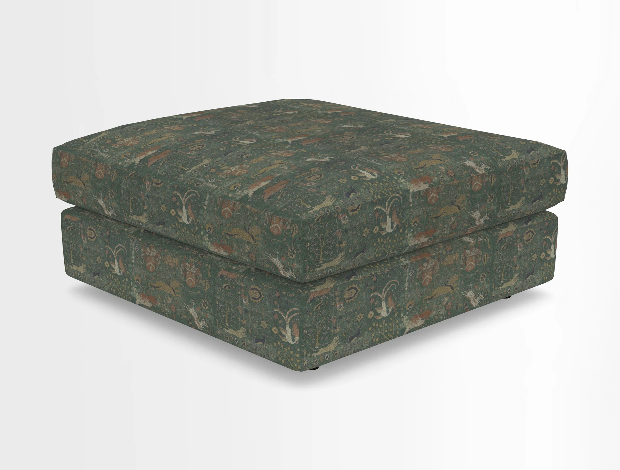 Slingsby fixed cover Footstool in Two Tone Plain Biscuit