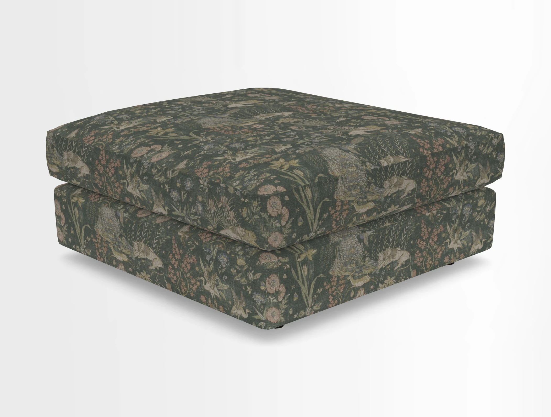 Slingsby fixed cover Footstool in Two Tone Plain Biscuit
