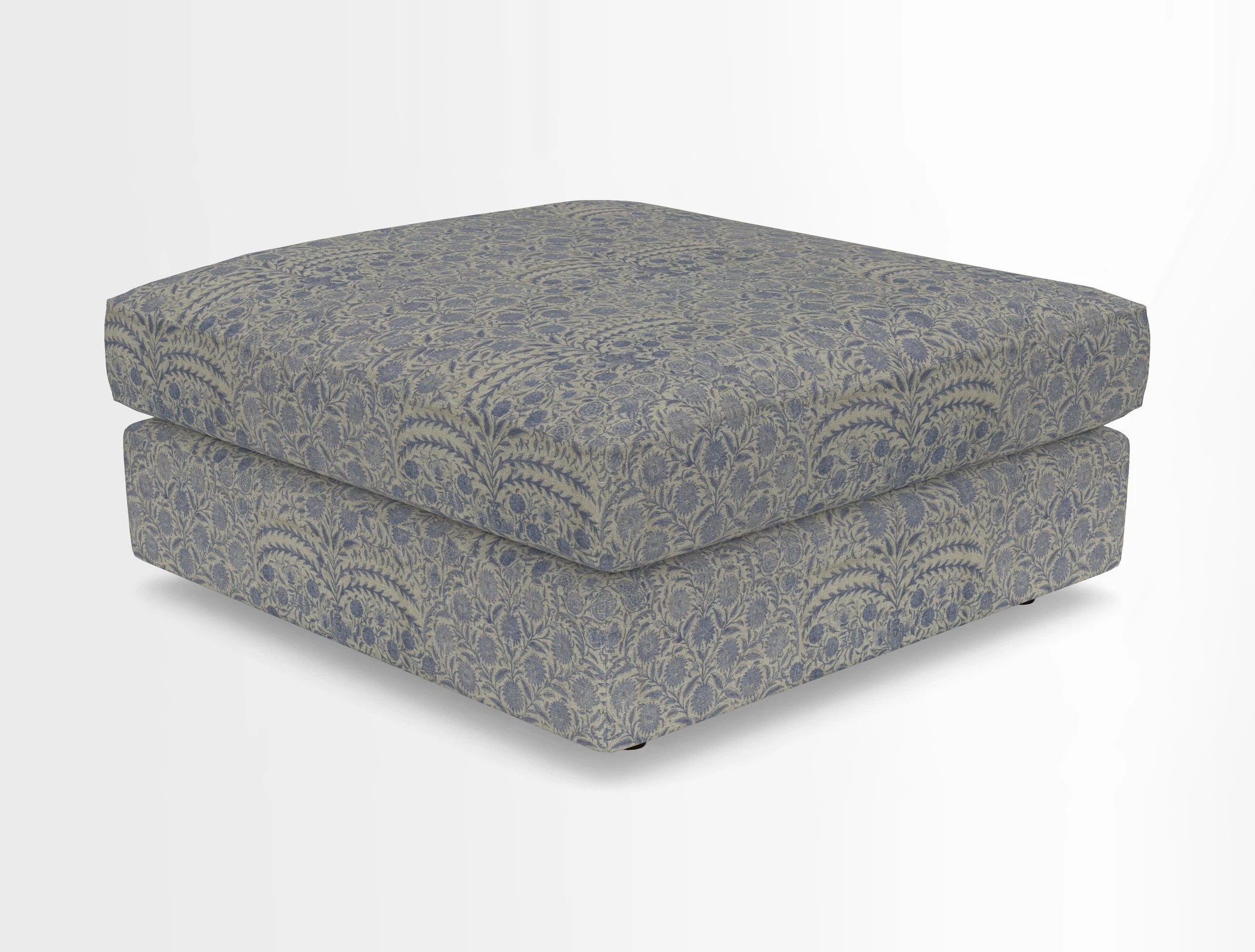 Slingsby fixed cover Footstool in Two Tone Plain Biscuit