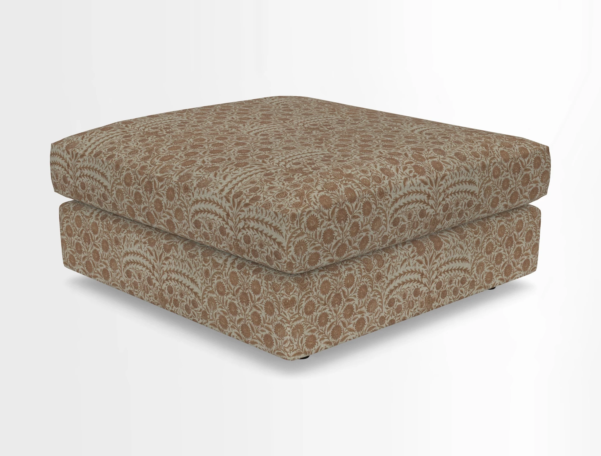 Slingsby fixed cover Footstool in Two Tone Plain Biscuit