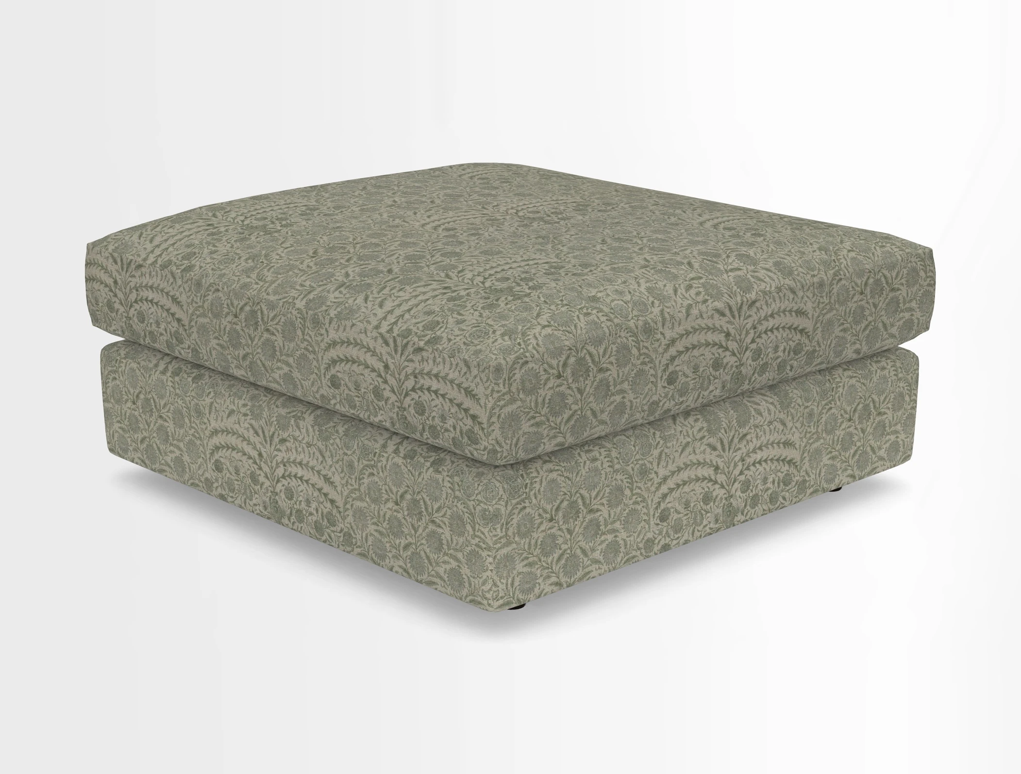 Slingsby fixed cover Footstool in Two Tone Plain Biscuit