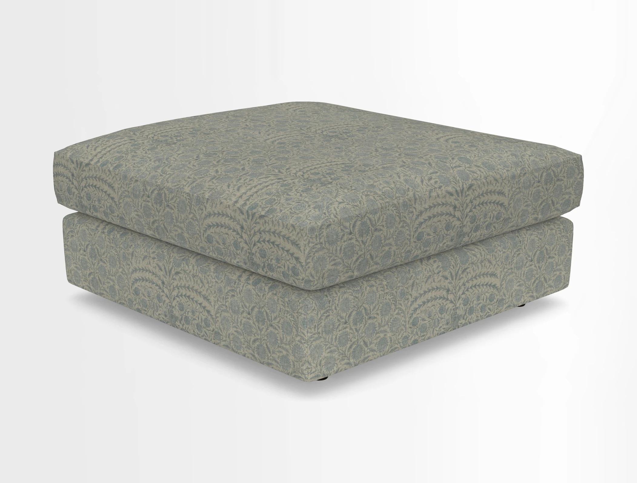 Slingsby fixed cover Footstool in Two Tone Plain Biscuit