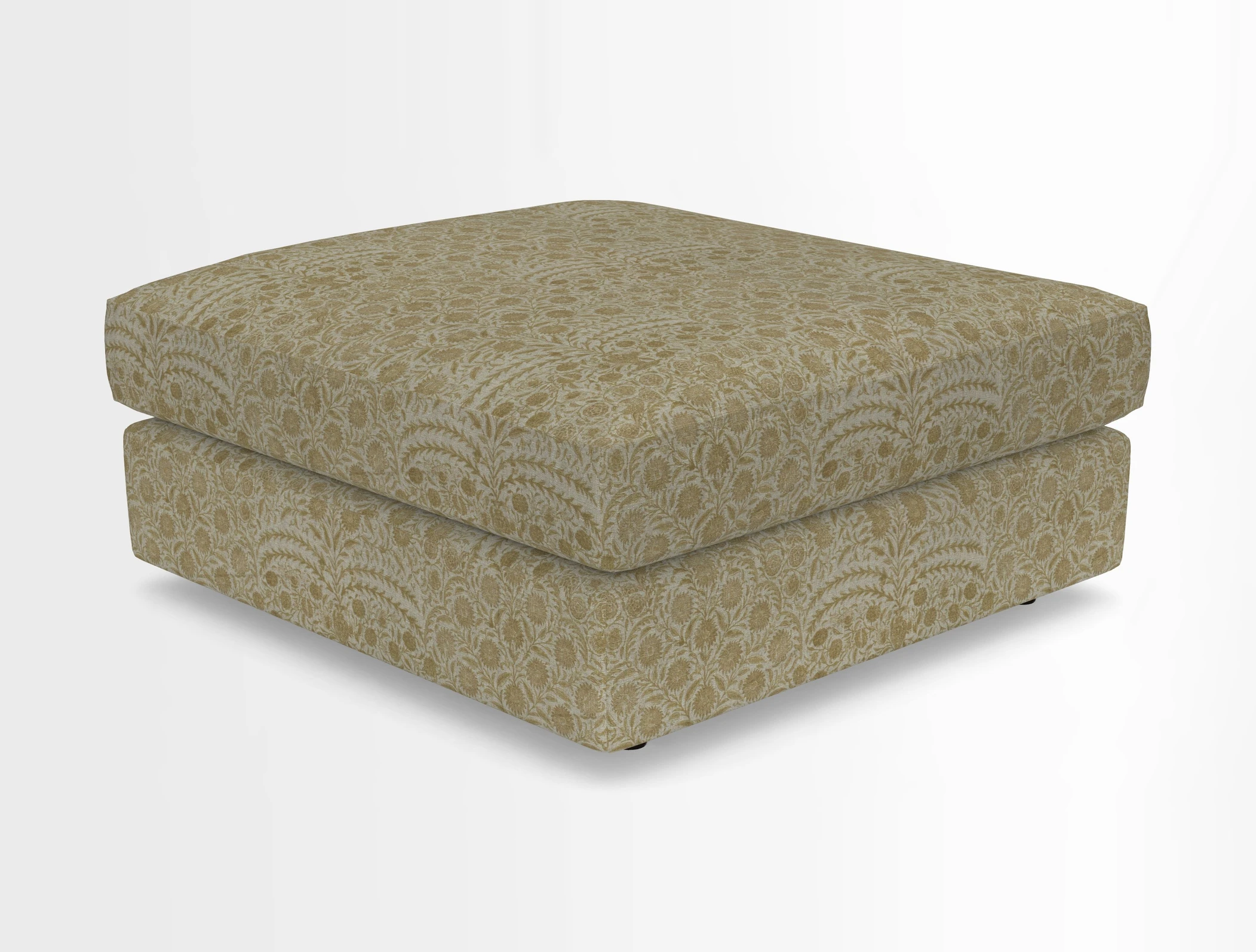 Slingsby fixed cover Footstool in Two Tone Plain Biscuit