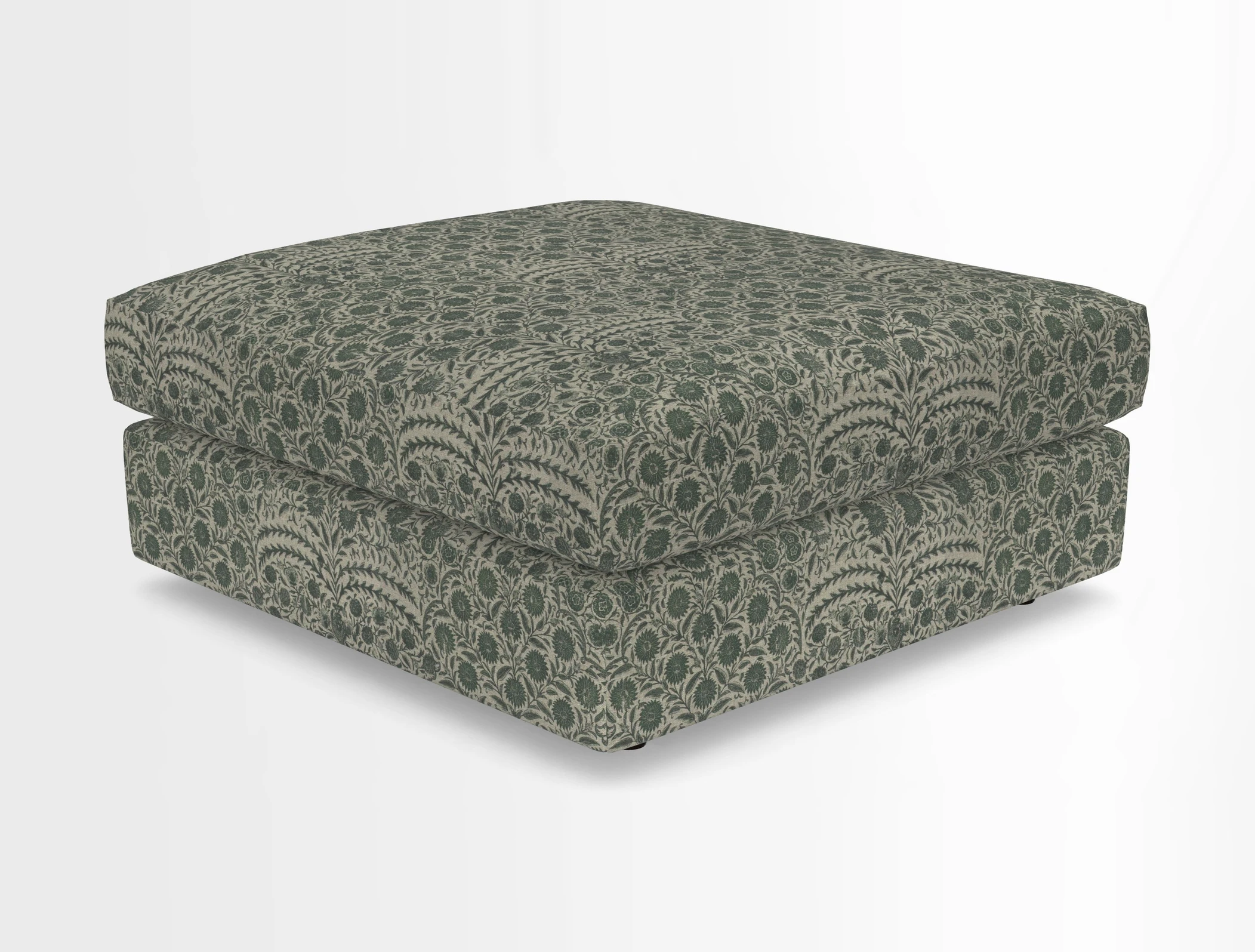 Slingsby fixed cover Footstool in Two Tone Plain Biscuit