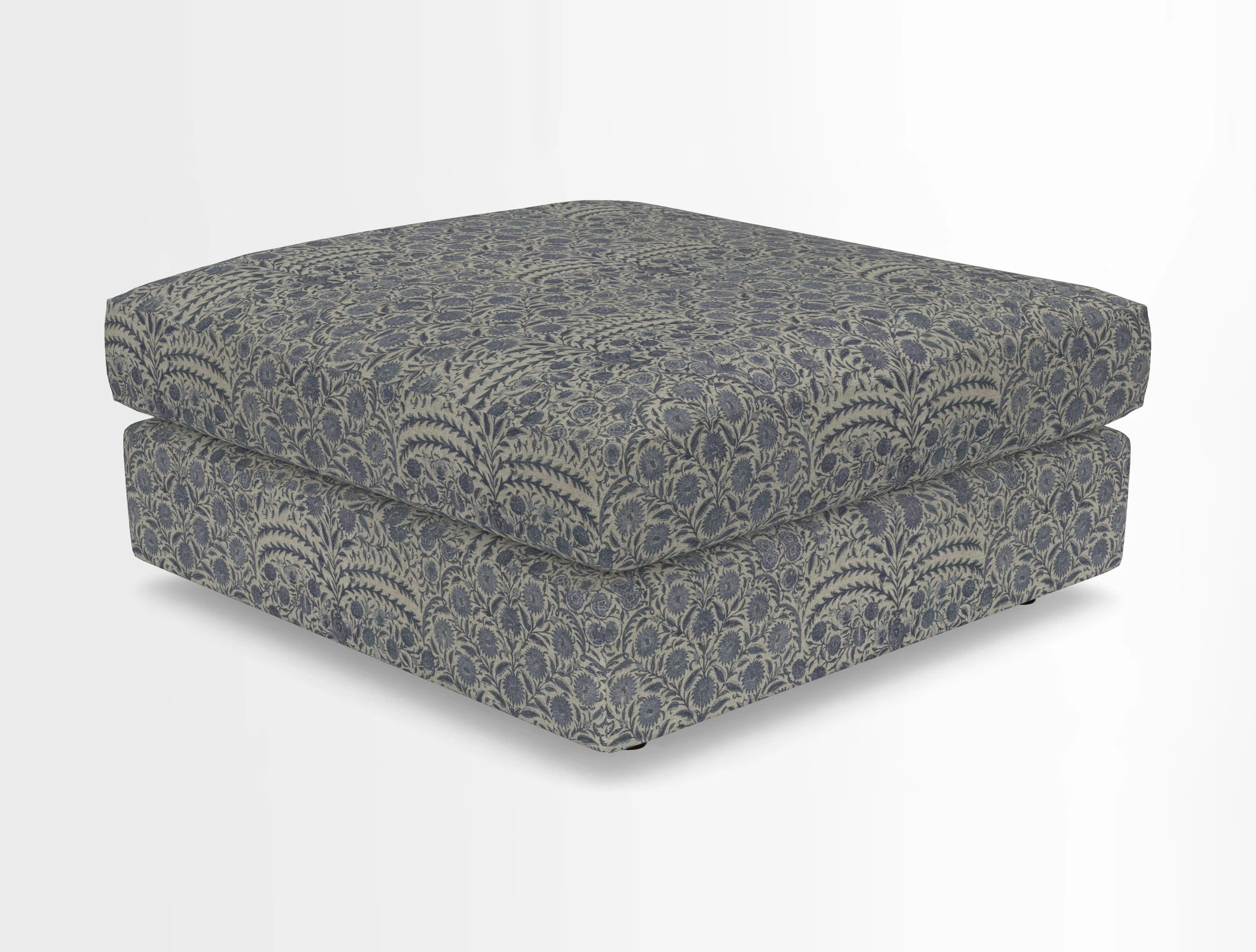 Slingsby fixed cover Footstool in Two Tone Plain Biscuit