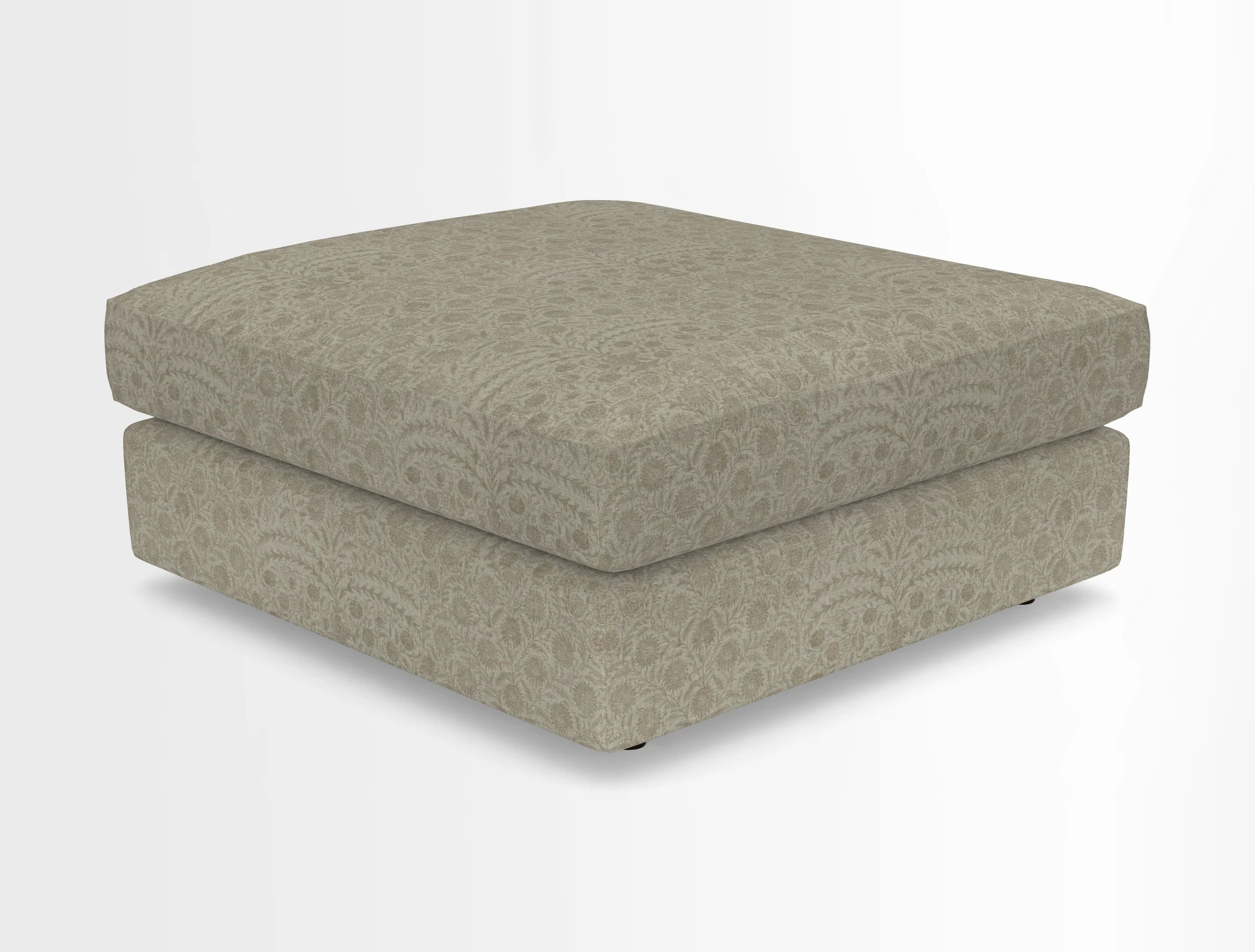 Slingsby fixed cover Footstool in Two Tone Plain Biscuit