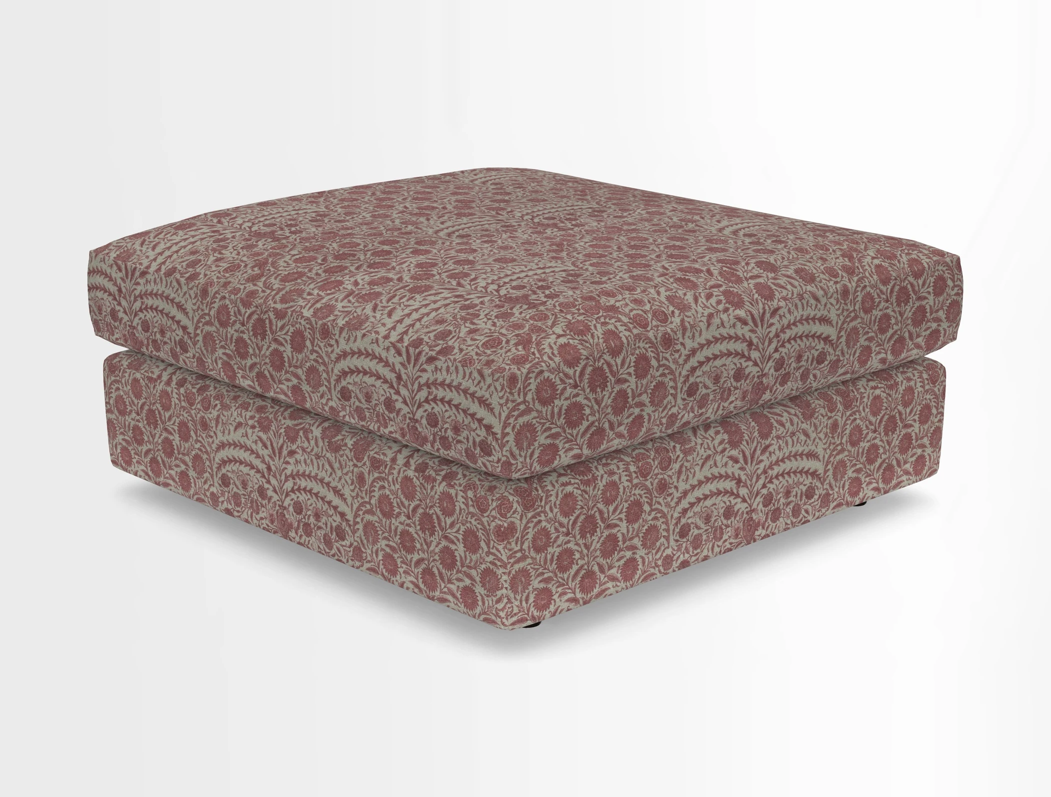 Slingsby fixed cover Footstool in Two Tone Plain Biscuit