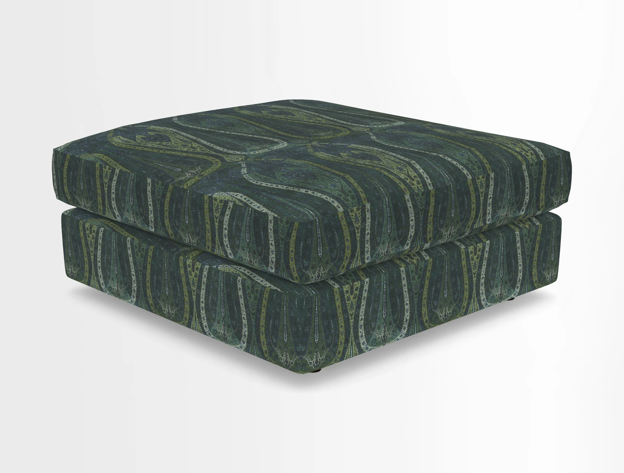 Slingsby fixed cover Footstool in Two Tone Plain Biscuit
