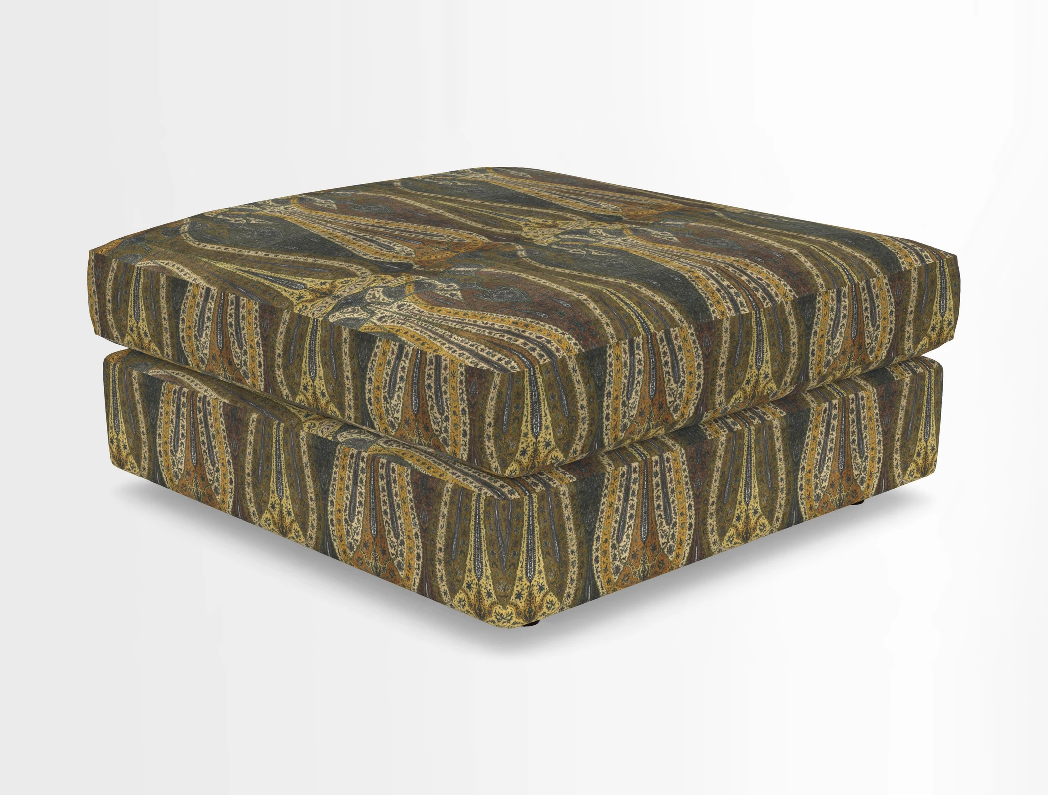 Slingsby fixed cover Footstool in Two Tone Plain Biscuit