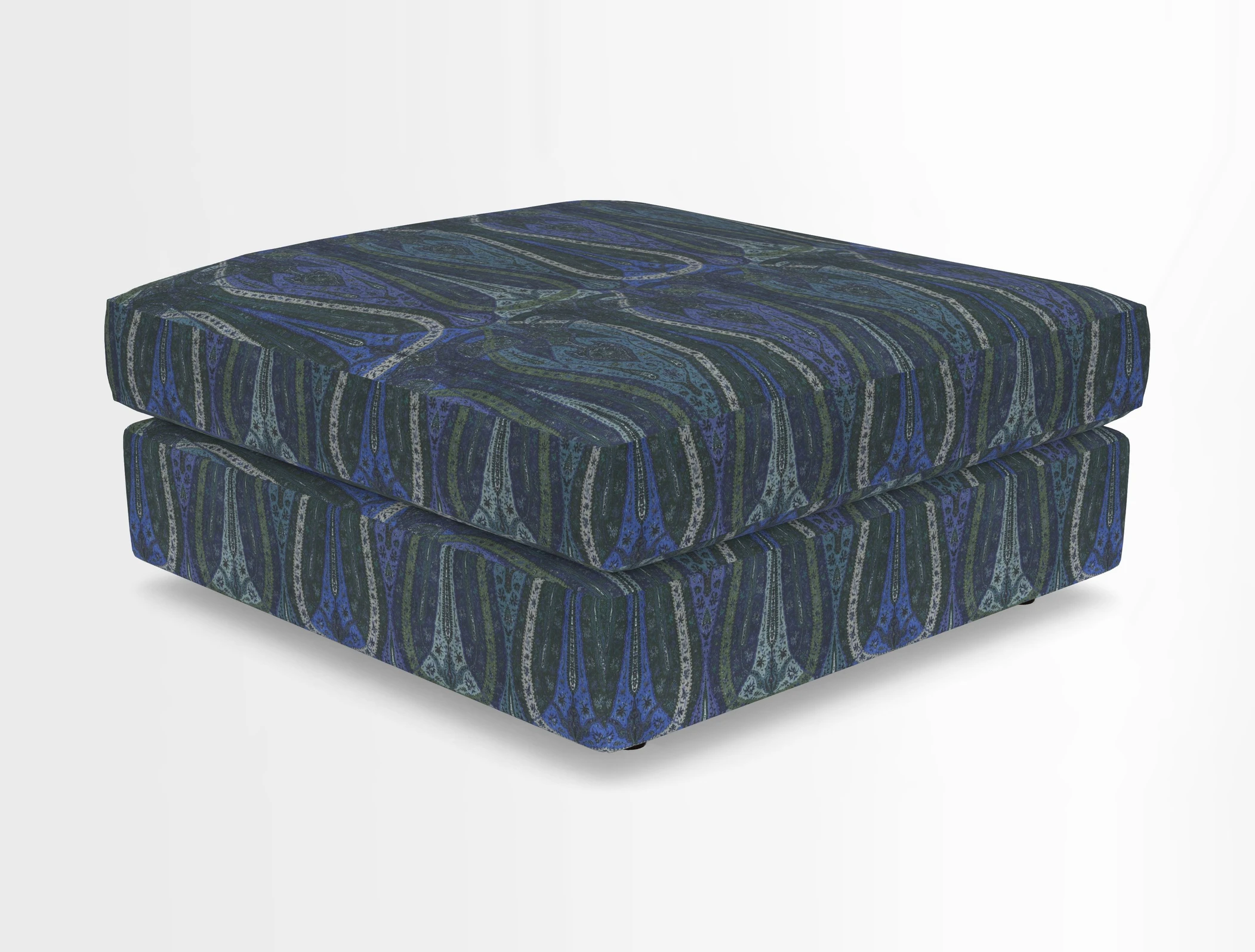 Slingsby fixed cover Footstool in Two Tone Plain Biscuit