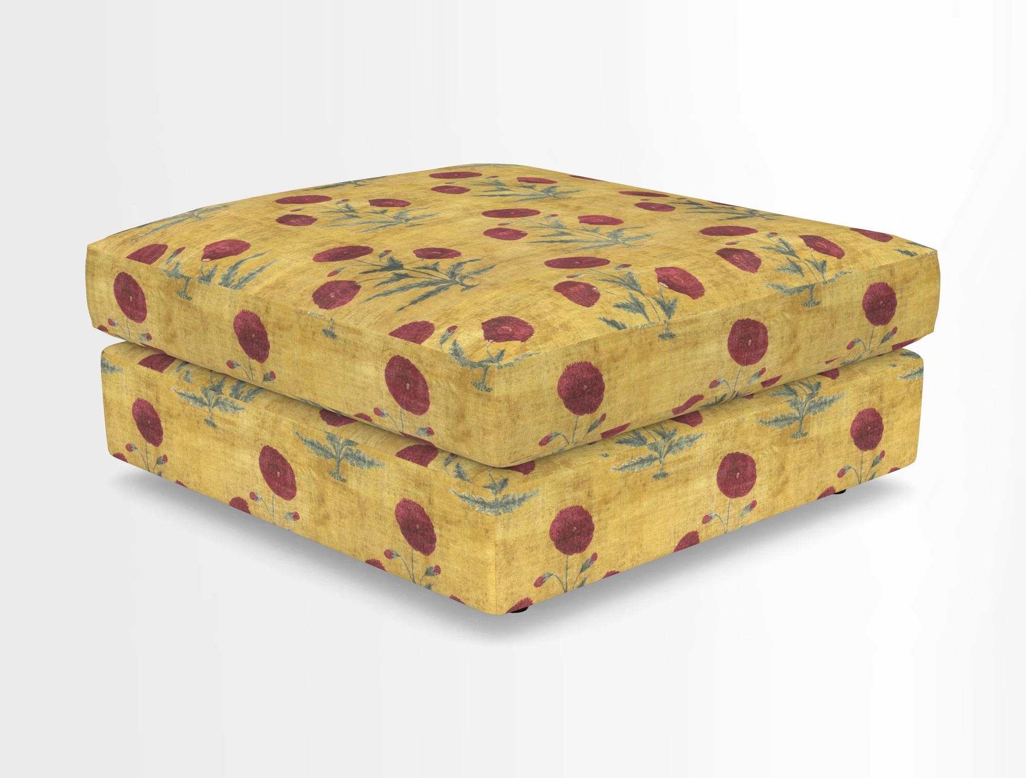Slingsby fixed cover Footstool in Two Tone Plain Biscuit