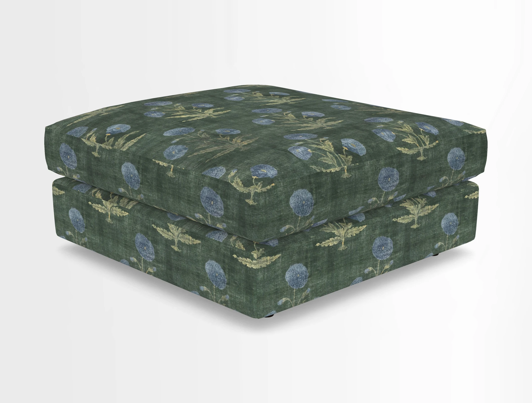 Slingsby fixed cover Footstool in Two Tone Plain Biscuit
