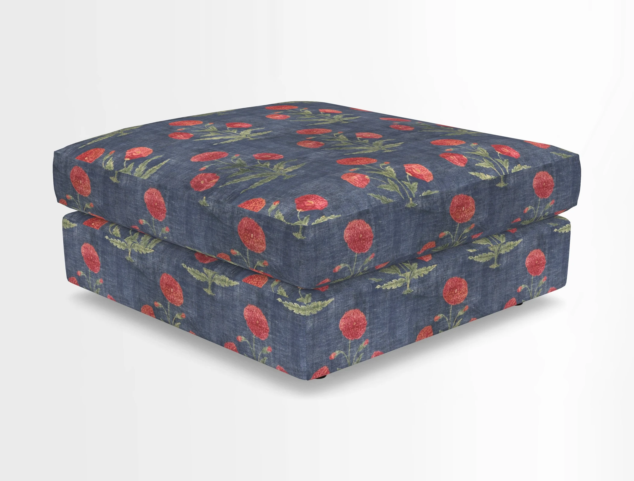 Slingsby fixed cover Footstool in Two Tone Plain Biscuit