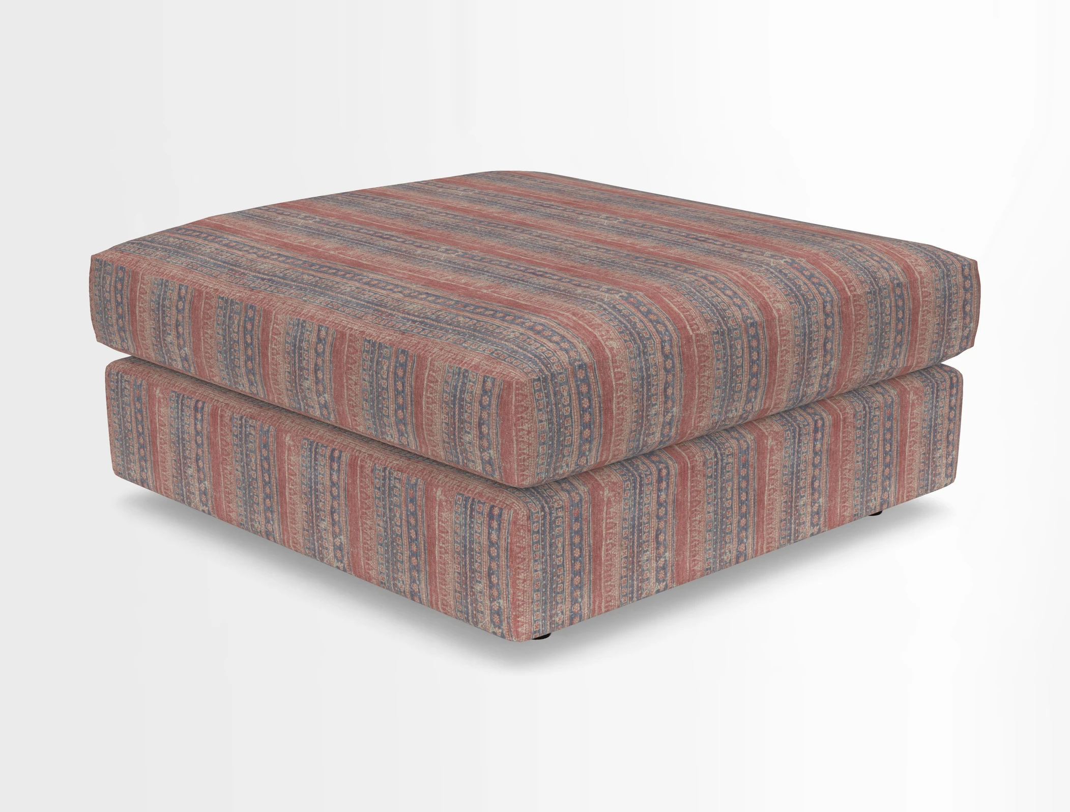Slingsby fixed cover Footstool in Two Tone Plain Biscuit