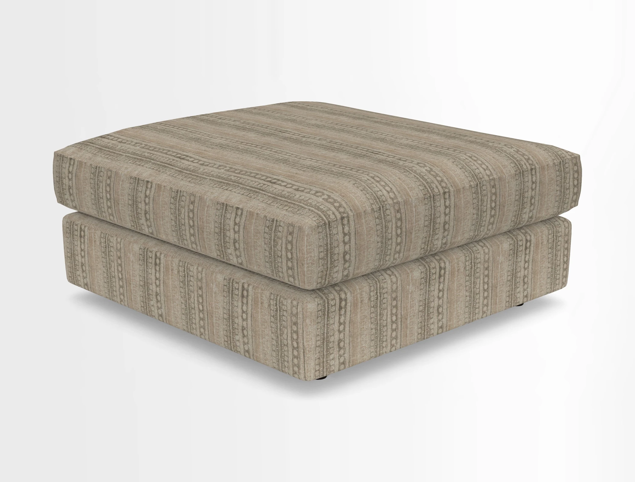 Slingsby fixed cover Footstool in Two Tone Plain Biscuit