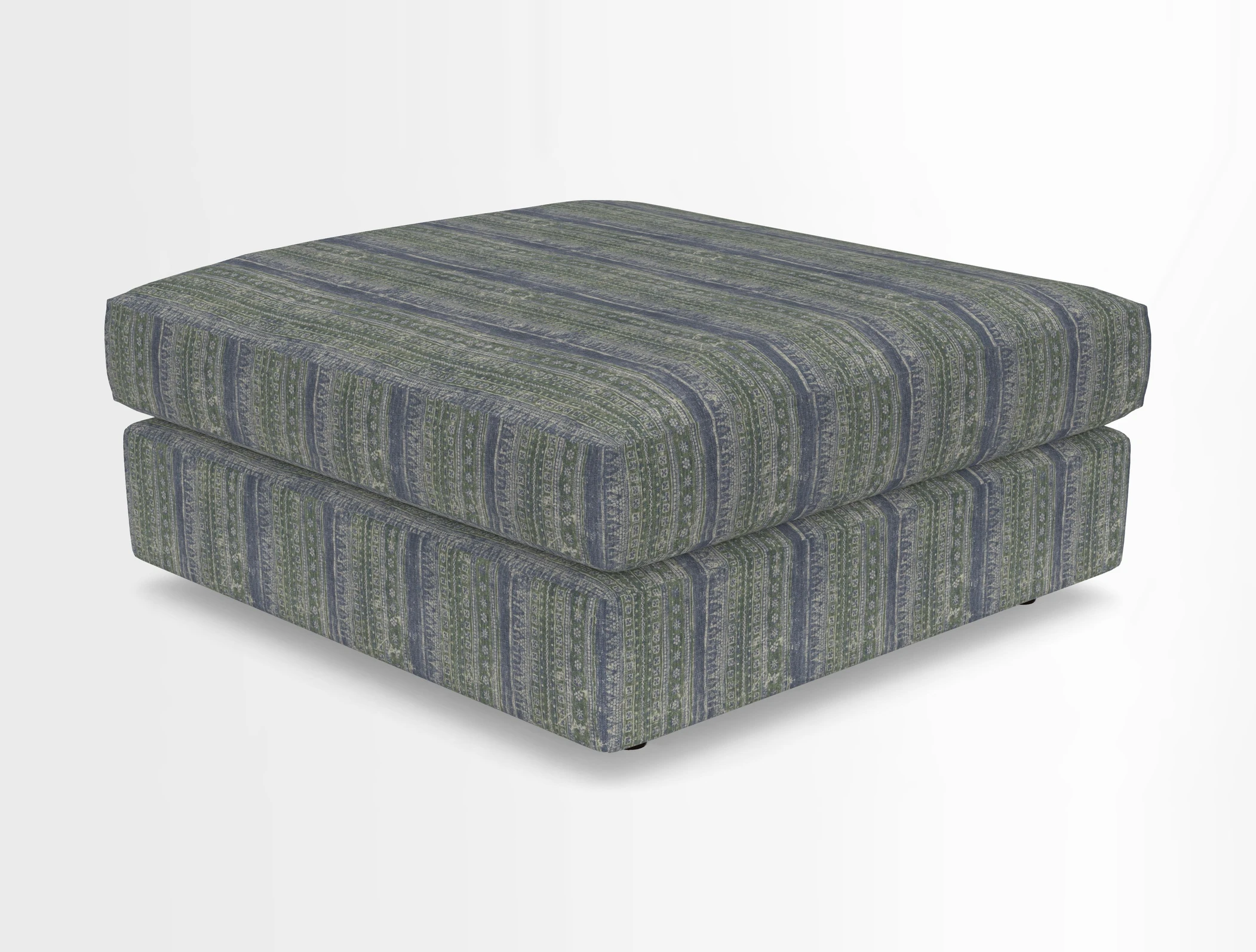 Slingsby fixed cover Footstool in Two Tone Plain Biscuit