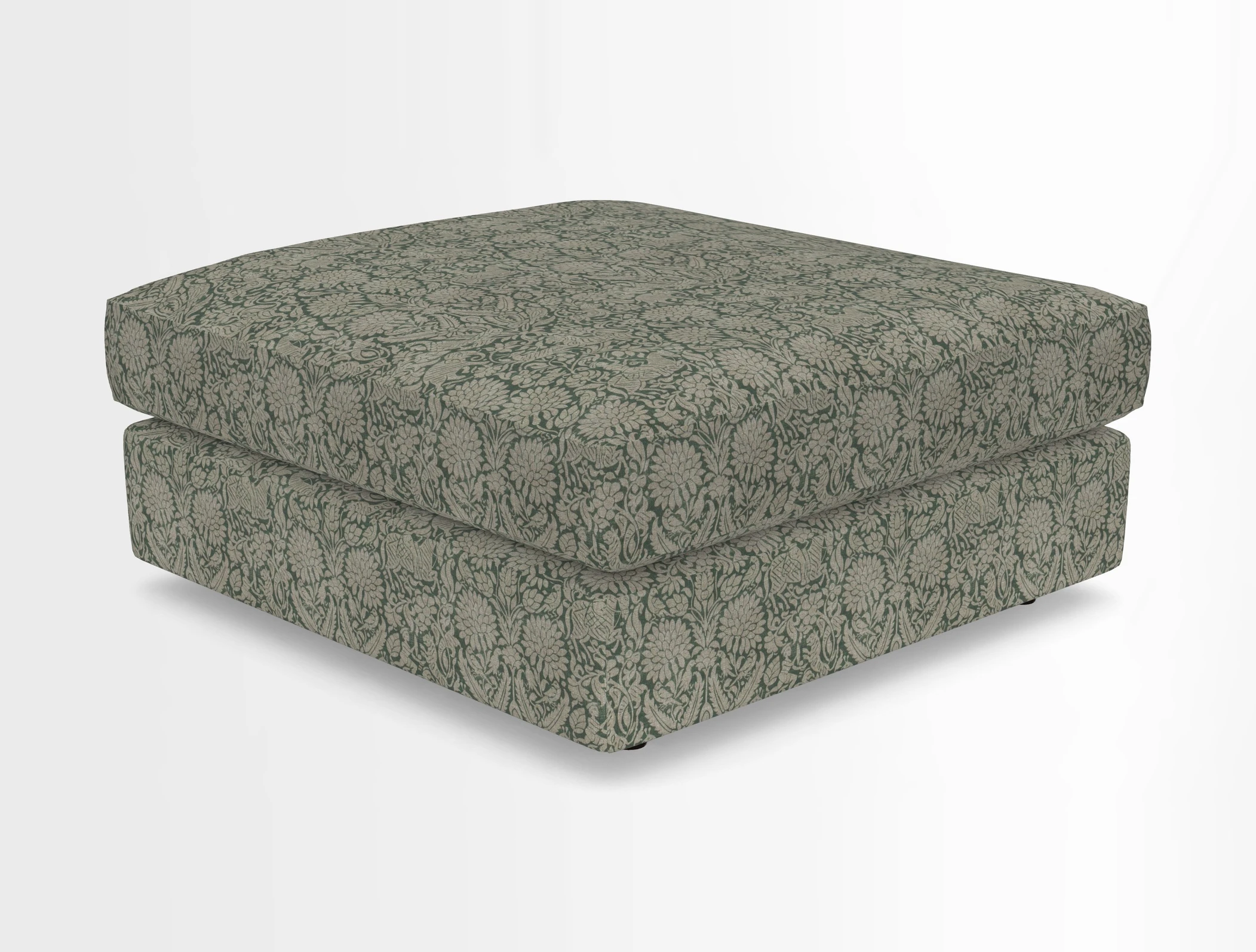 Slingsby fixed cover Footstool in Two Tone Plain Biscuit