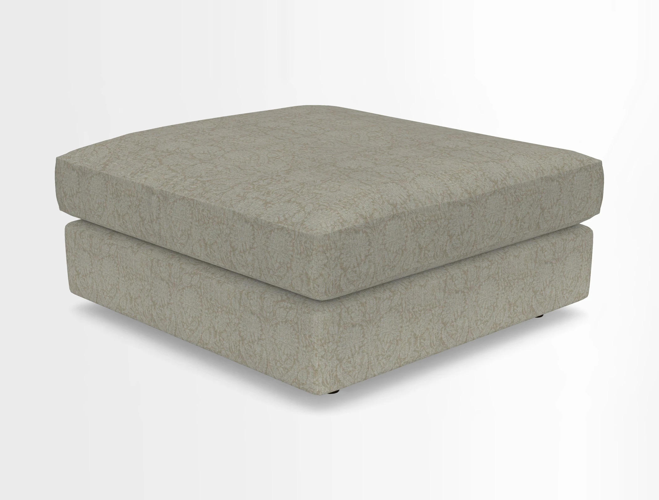 Slingsby fixed cover Footstool in Two Tone Plain Biscuit