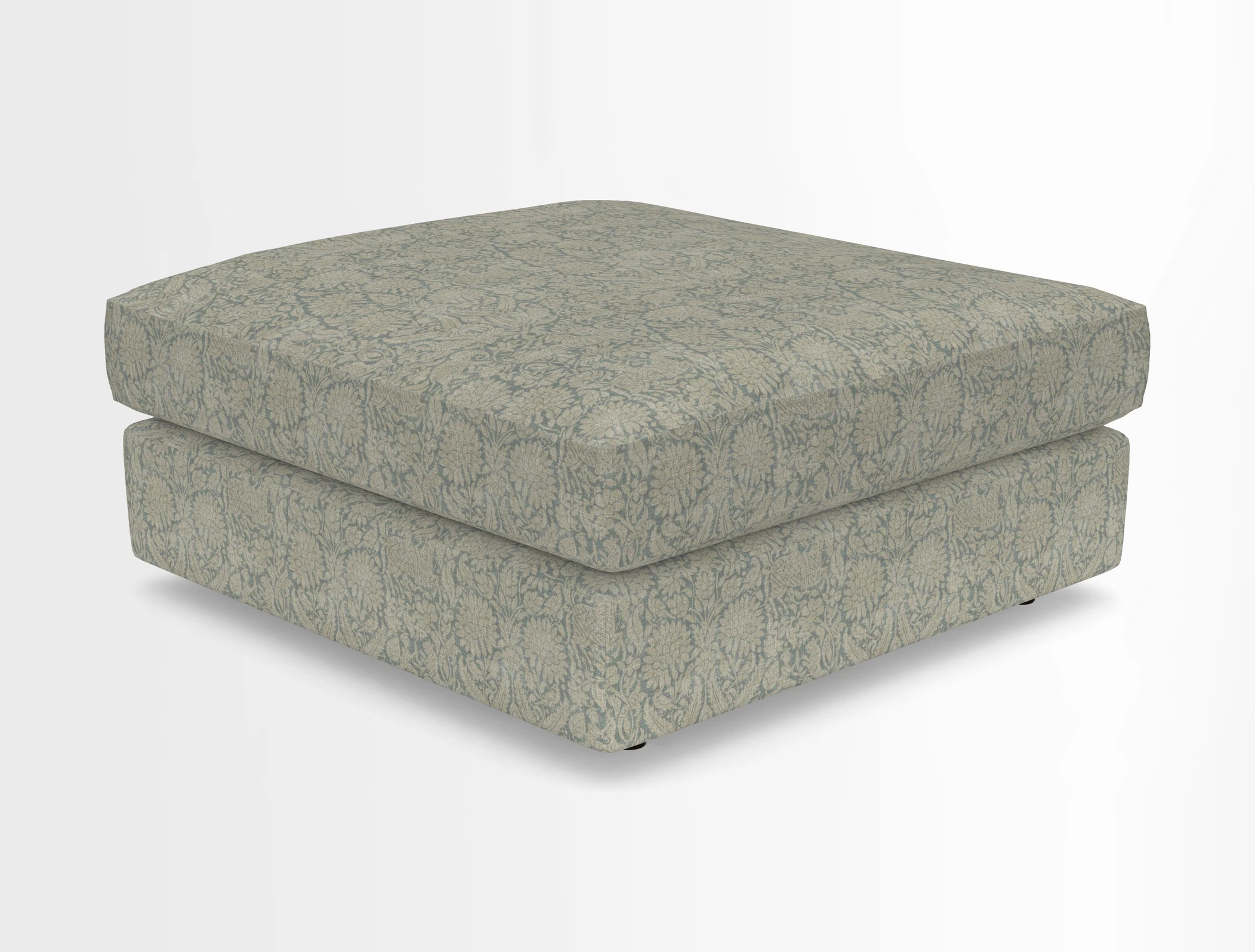 Slingsby fixed cover Footstool in Two Tone Plain Biscuit