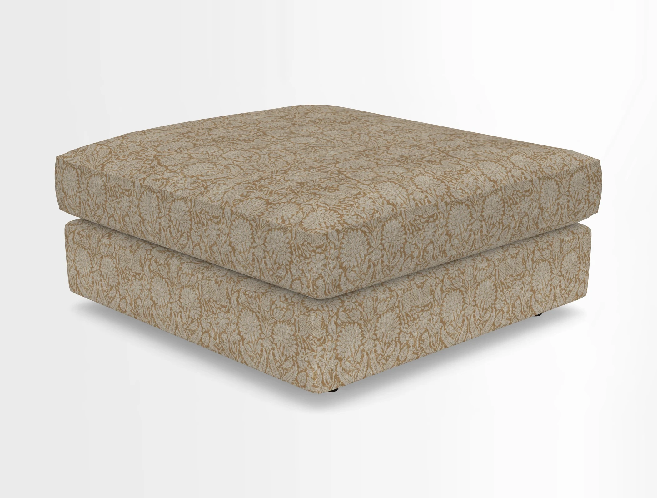 Slingsby fixed cover Footstool in Two Tone Plain Biscuit
