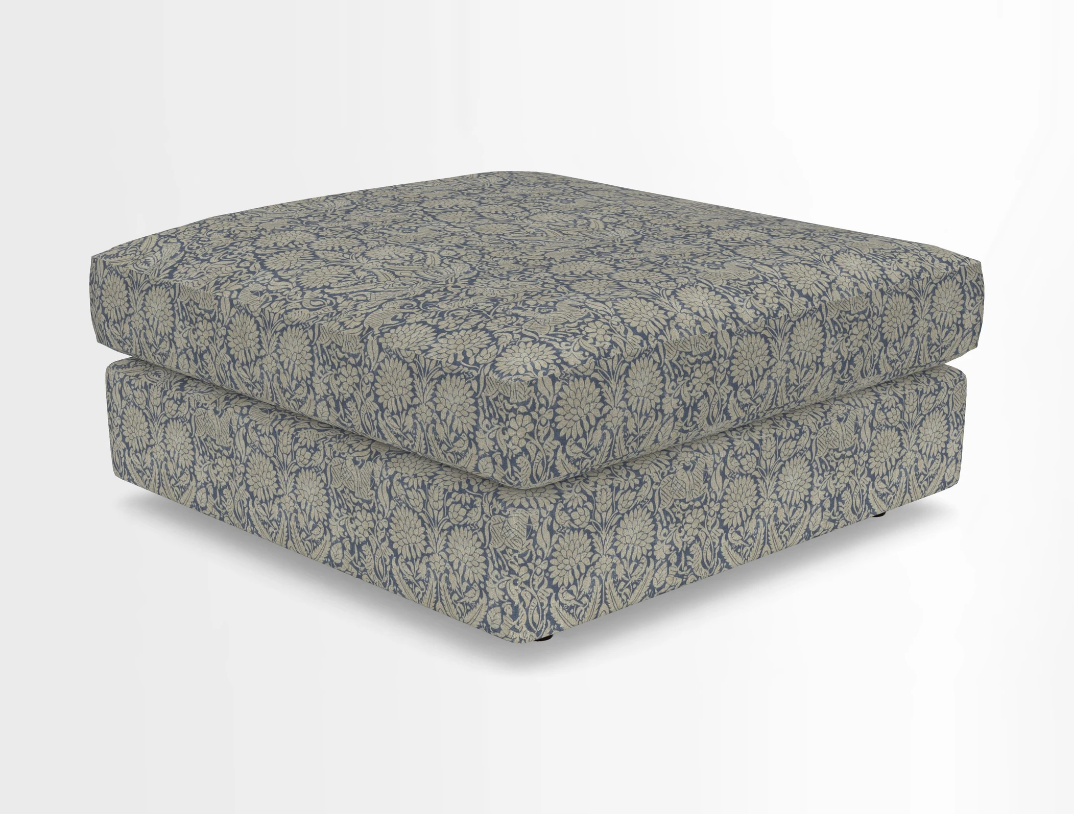 Slingsby fixed cover Footstool in Two Tone Plain Biscuit
