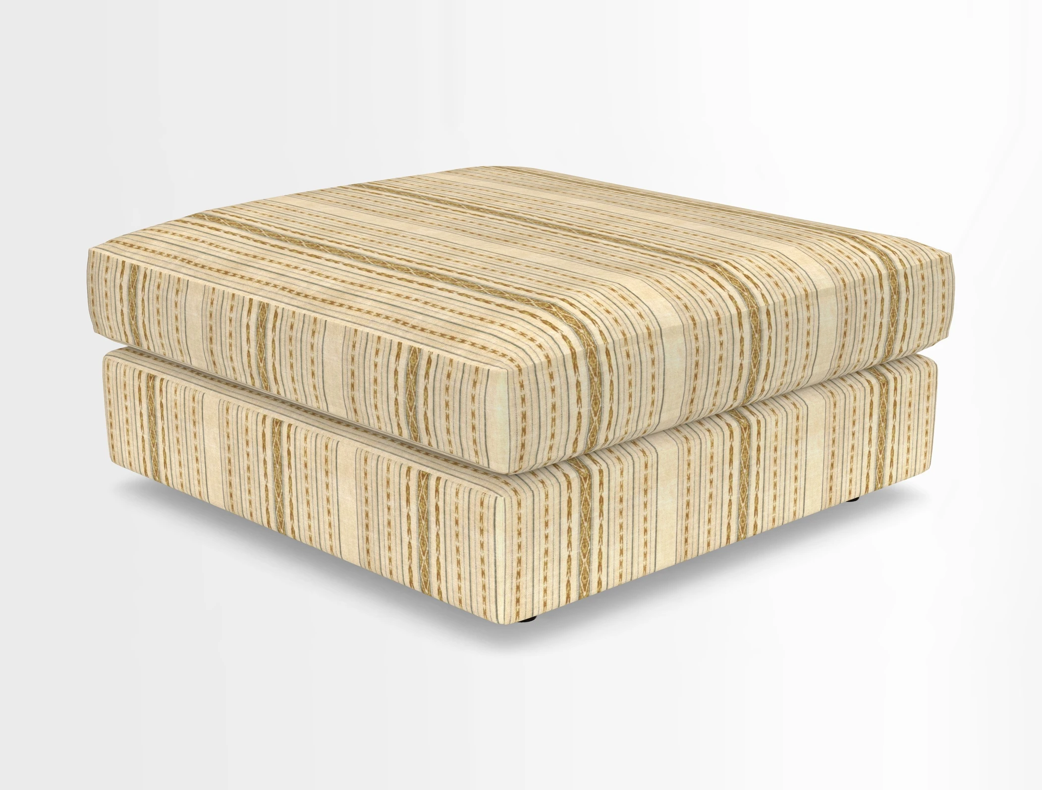 Slingsby fixed cover Footstool in Two Tone Plain Biscuit
