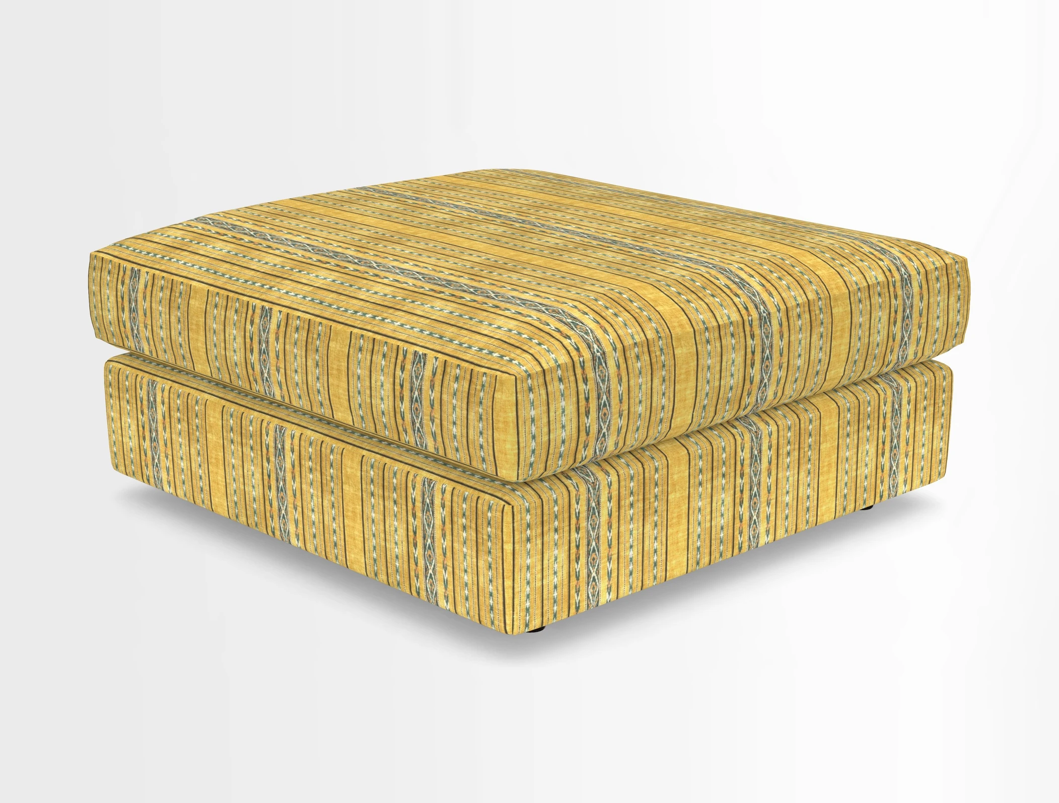 Slingsby fixed cover Footstool in Two Tone Plain Biscuit