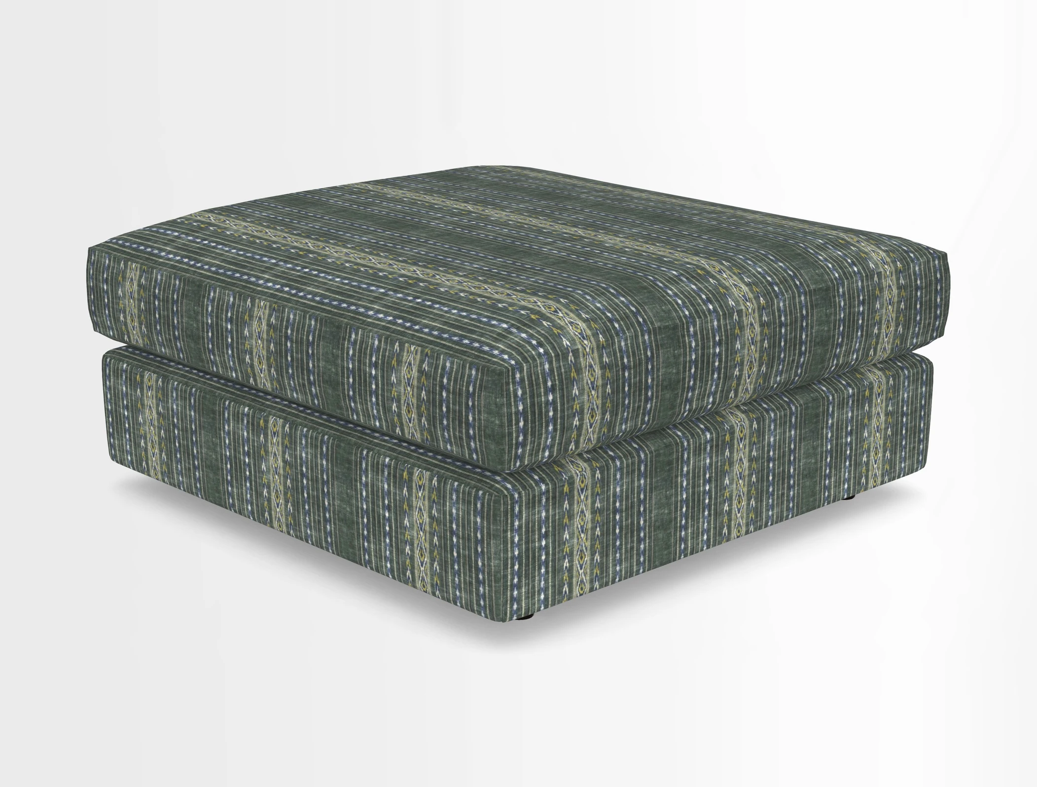 Slingsby fixed cover Footstool in Two Tone Plain Biscuit